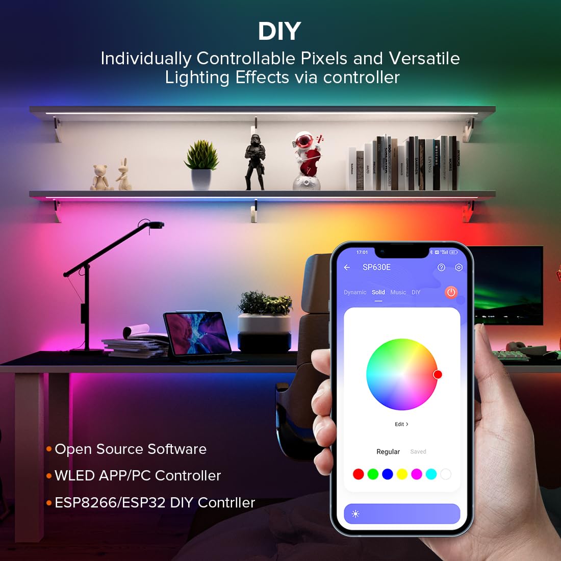 Sezo Ws2812B Led Strip Light 16.4Ft 30Pixel/M 150Leds Dc5V Individual Addressable Led Strip Smd5050 Rgb Dream Color Programmable