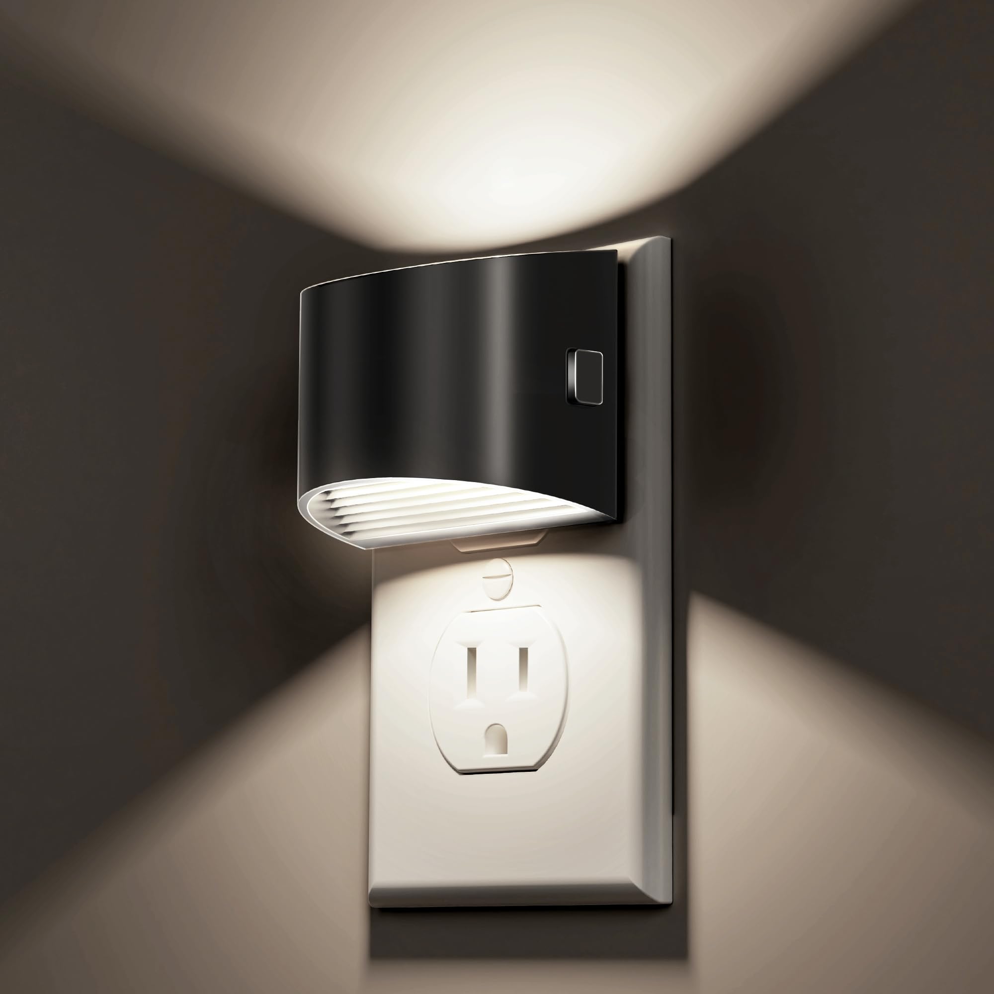 Night Lights Plug into Wall 2 Pack, L LOHAS LED Nightlight with Dusk to Dawn Sensor,3 Level Brightness Adjustable, 5000K Dayligh