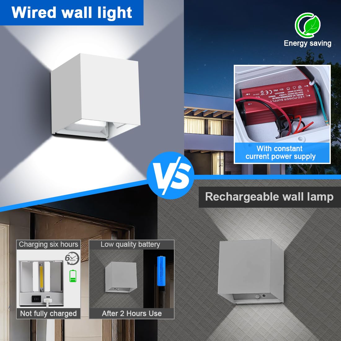 ledmo LED Up and Down Outdoor Wall Sconce 20W Aluminum Waterproof 6000K White IP65 Model 305e5043