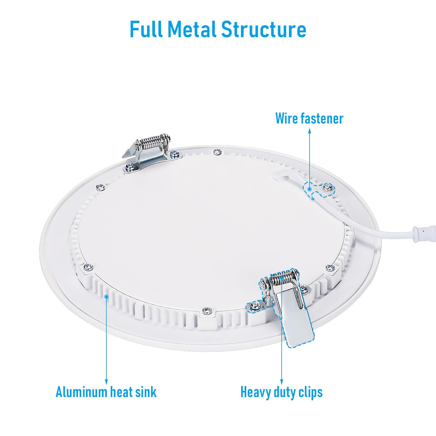 TORCHSTAR 6 Inch Ultra-Thin Dimmable LED Recessed Light, Warm White (3000K), Aluminum, Model 23874, Pack of 6