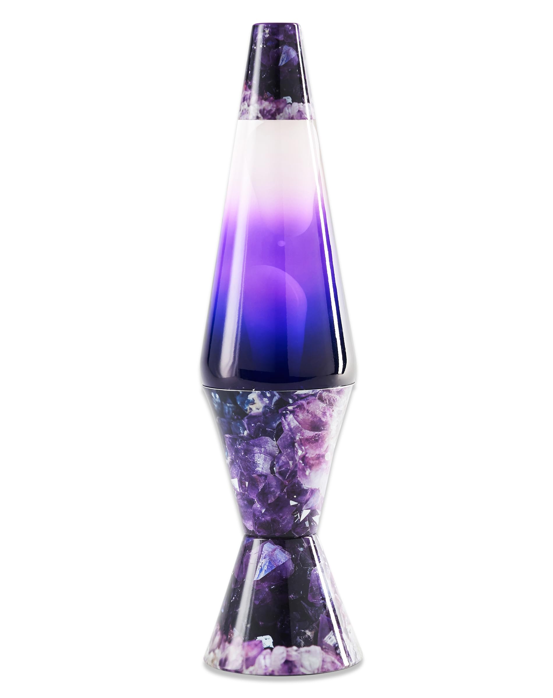 Spencer Gifts Lava Lamp - 17in Amethyst - Glass, White Wax, Clear Liquid, Hand discomfort-reducingted Globe, Model 03289543