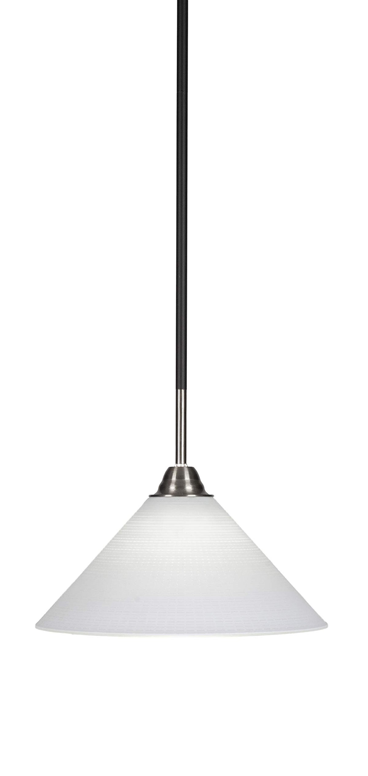 Toltec Lighting Paramount 1 Light Pendant In Matte Black & Brushed Nickel (3401-Mbbn-4001)