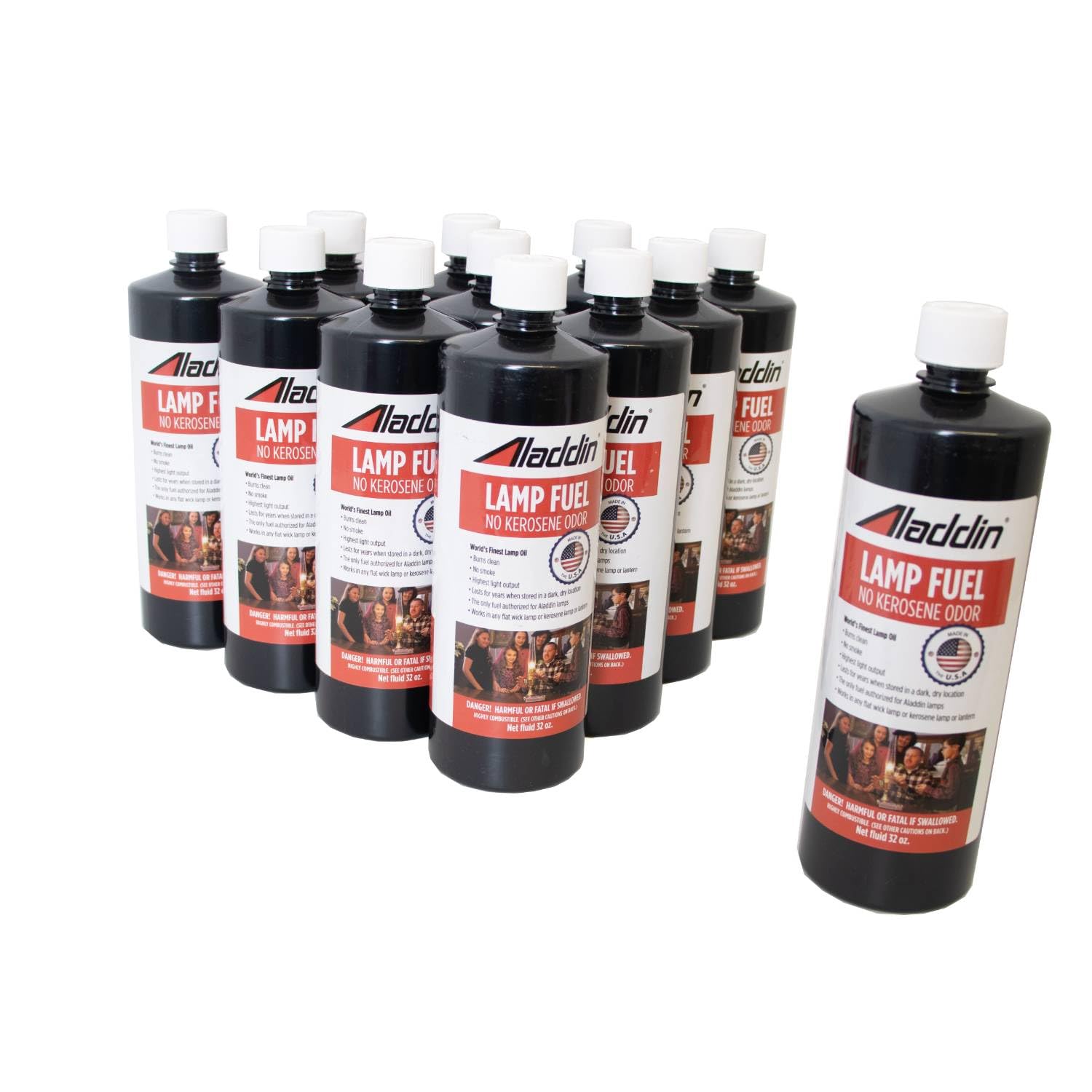 Aladdin Clear Lamp Oil - Clean Burning, Odor Free for Lanterns & Torches, 384 Ounces, Hemp