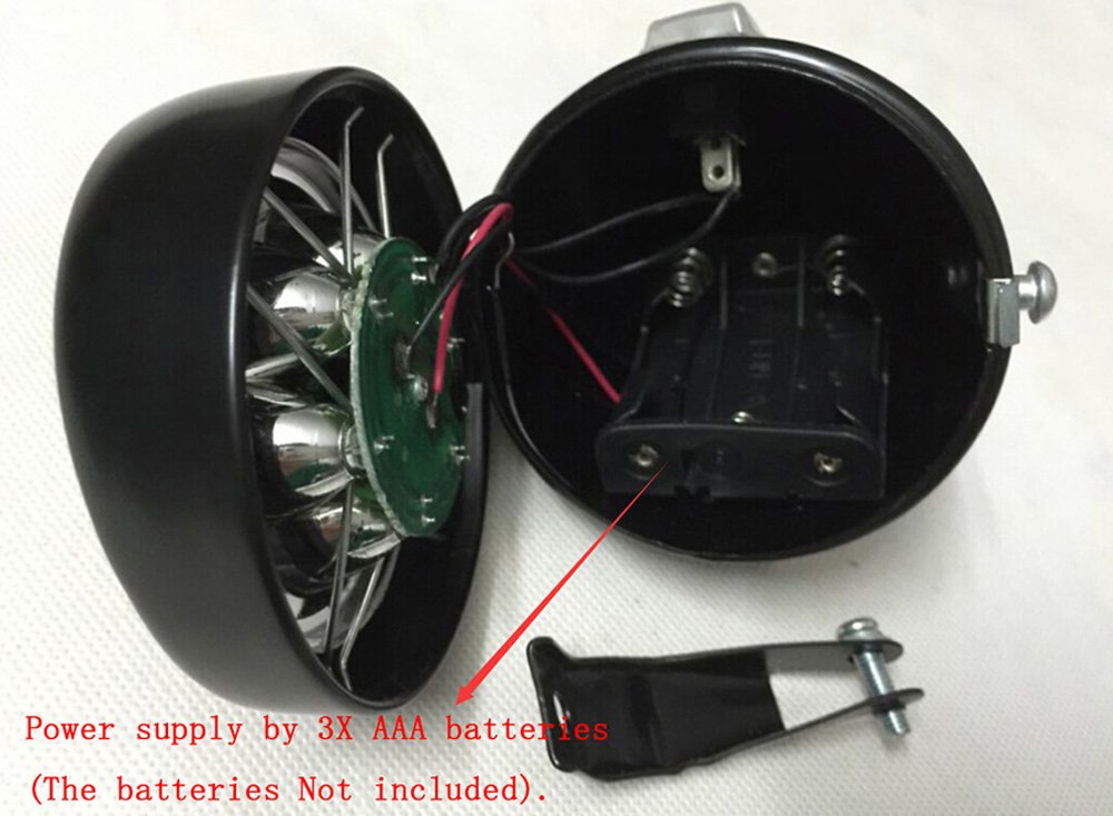 Goodkssop Black Bright 6 Led Metal Shell Front Light For Bicycle Headlight Retro Bike Head Lamp Classical Vintage Night Riding Safety Cycling Fog Light Headlamp With Bracket