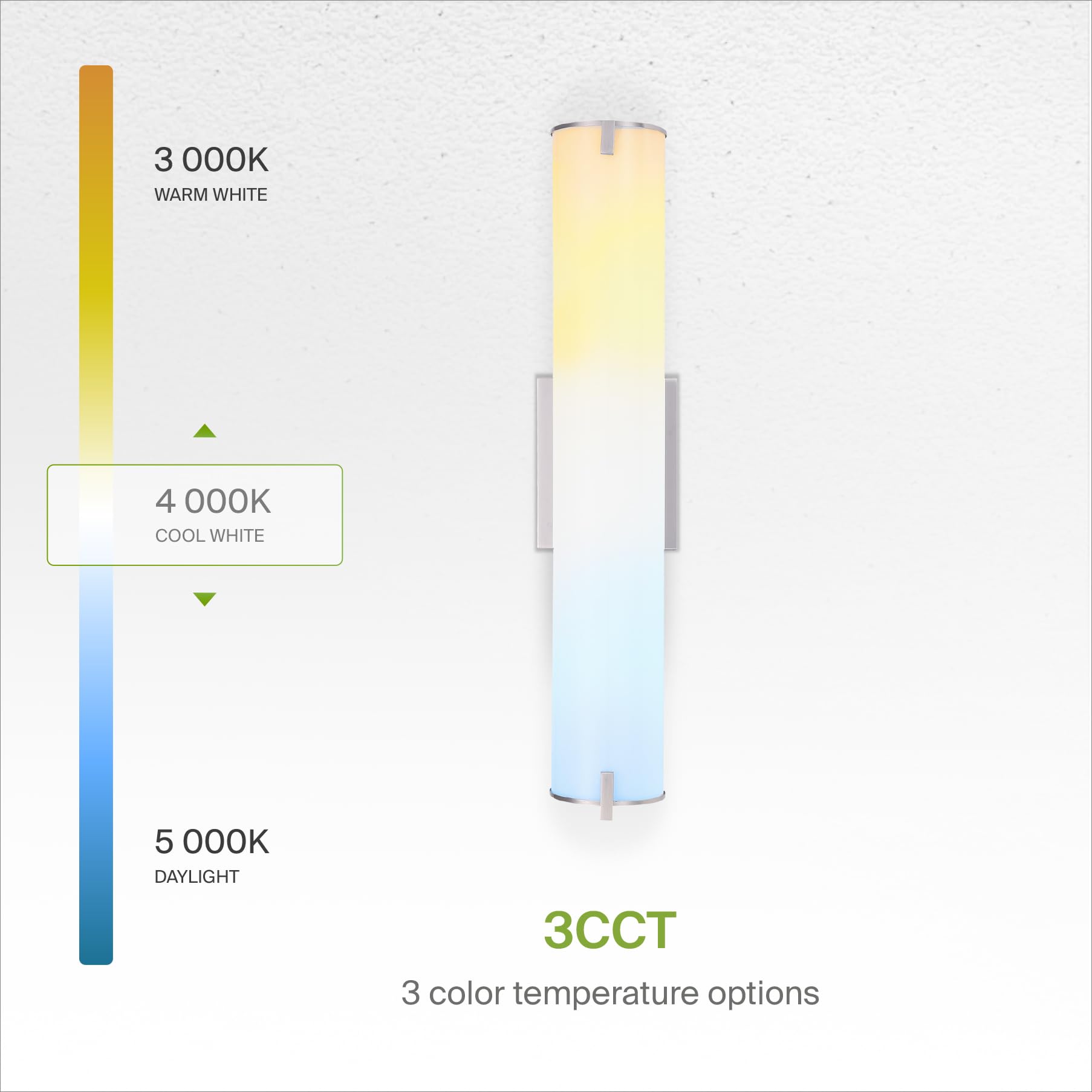 Asd Led 24  Vanity Wall Mount Light Fixture  Linear Bathroom Lighting Bar | 3Cct  Dimmable  Energy Star  Etl Listed | 25W 1950Lm 3000-5000K 120V | Long Tube Bath Sconce Over Mirror | Nickel  4 Pack