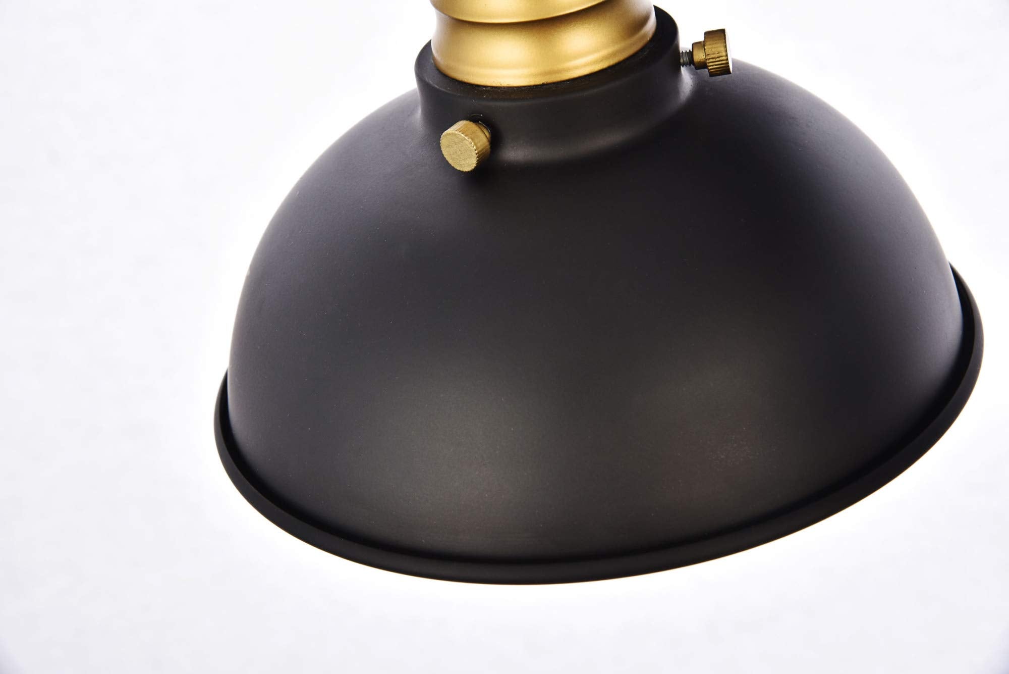 Elegant Lighting Living District Indoor Modern Home Decorative Bright Ceiling Anders Collection Wall Sconce D27 H8.3 Lt:3 Black and Brass Finish