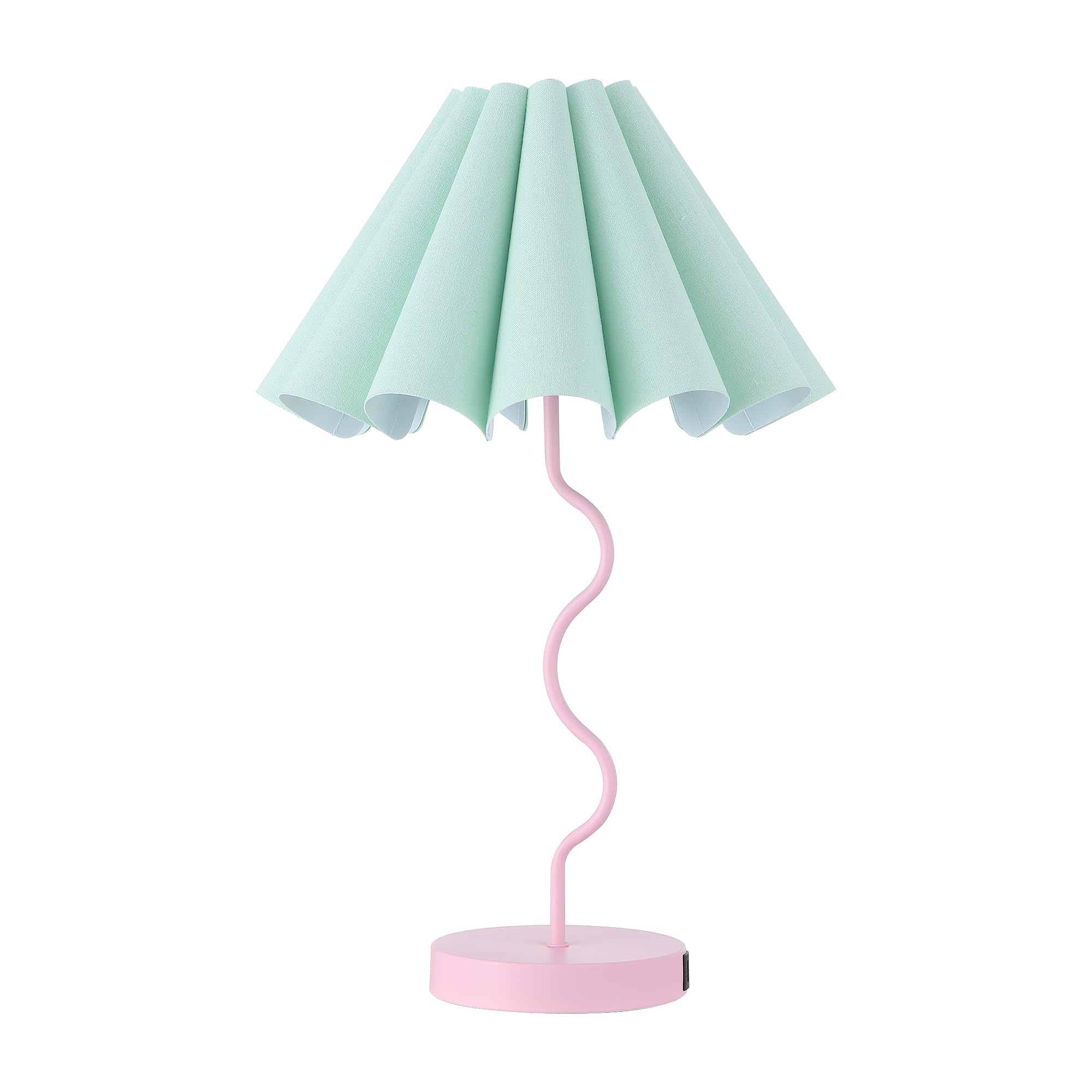 EOEYYOYB Table Lamp for Bedroom Nightstand Modern Touch Green Pink Lamp Dimmable Lamp for Living Room End Table with USB Port an