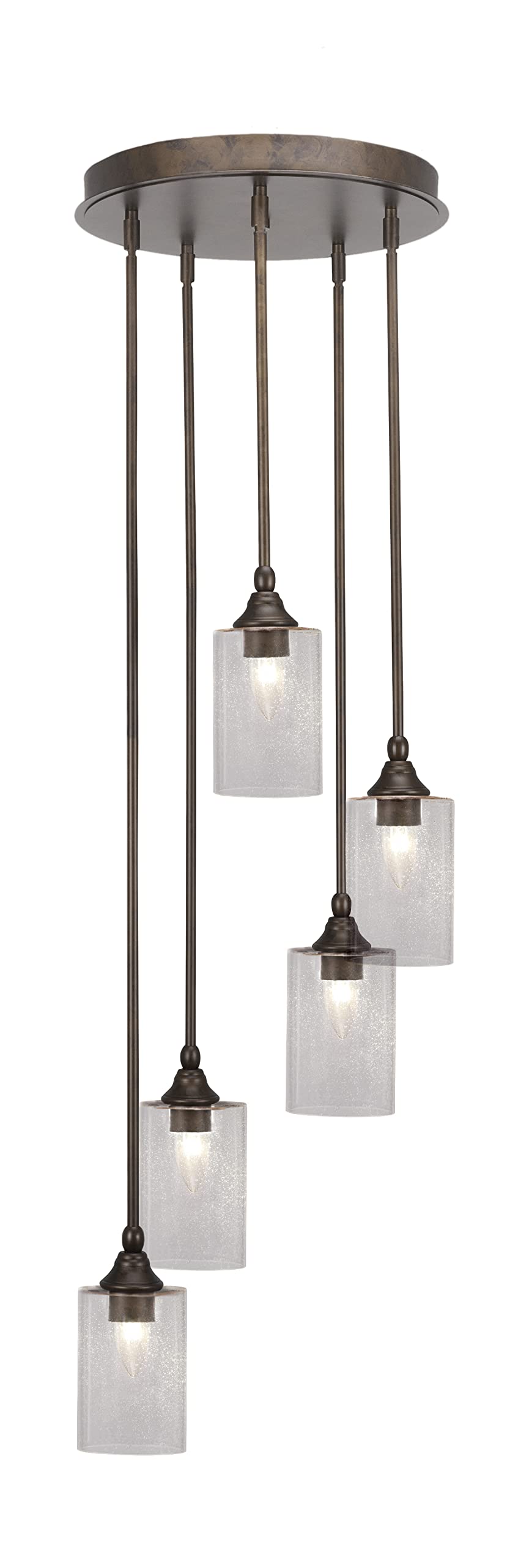 Empire 5 Light Cluster Pendalier in Bronze Finish (2145-BRZ-300)