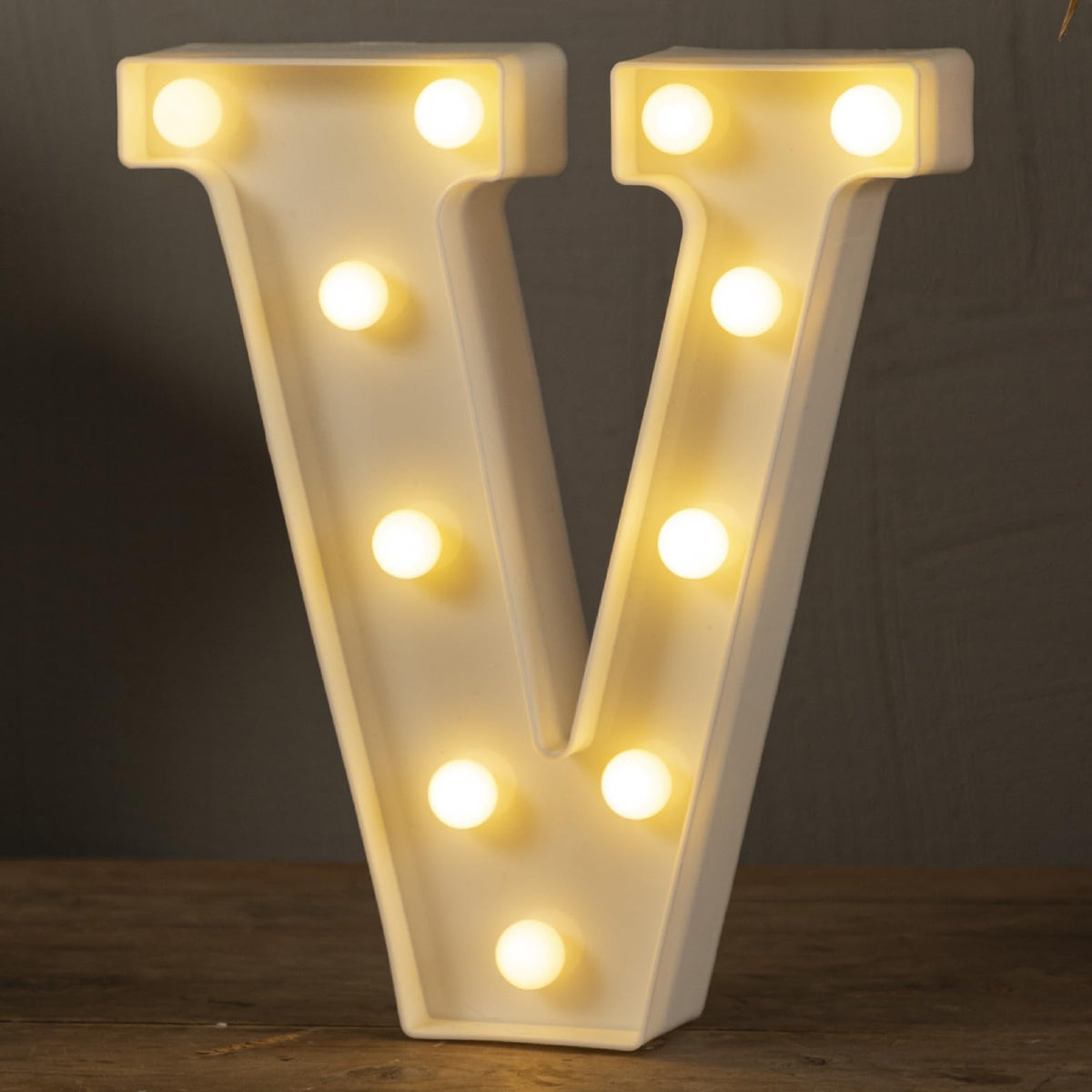 Hxweiye Led Marquee Letters Lights Sign V, 26 Alphabet Light Up Letters And Number 0-9 Number Warm White Led Letters For Bar Par