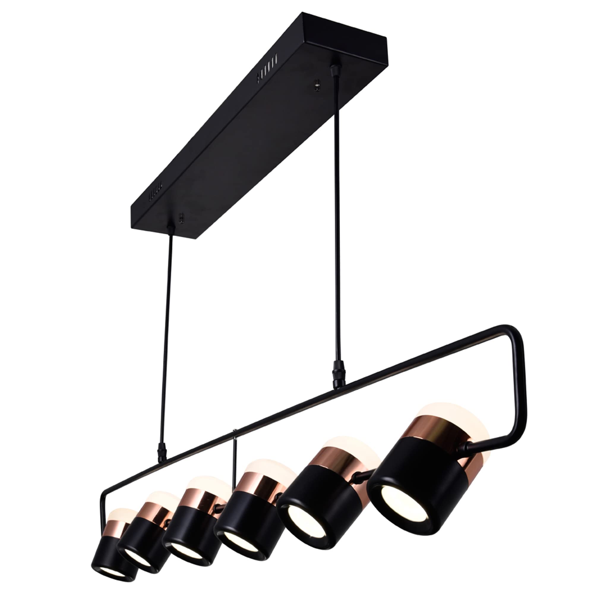 Cwi Lighting Moxie Black Metal Led Pool Table Light - Contemporary Design