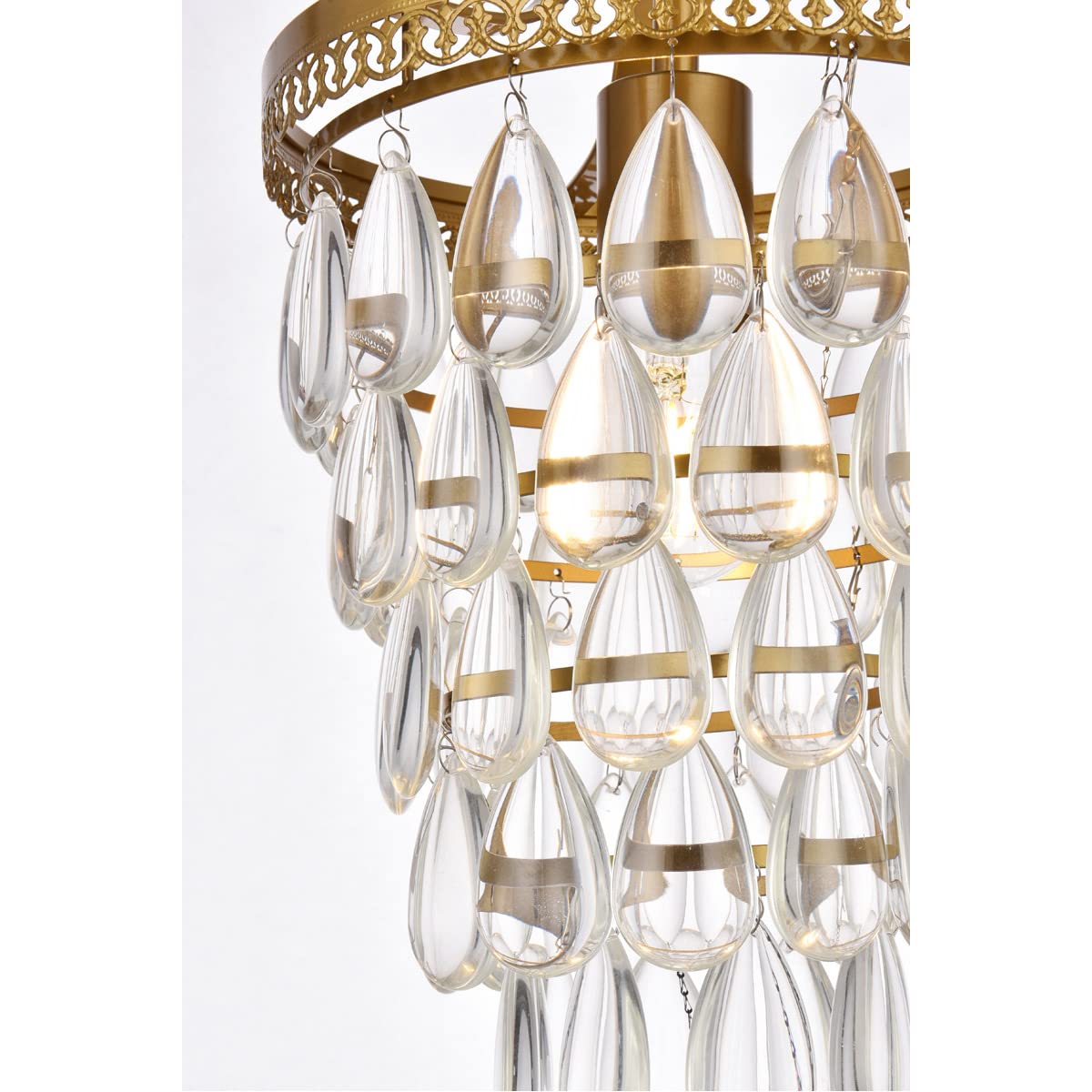 Living District Reese 1-Light Transitional Metal Pendant in Brass