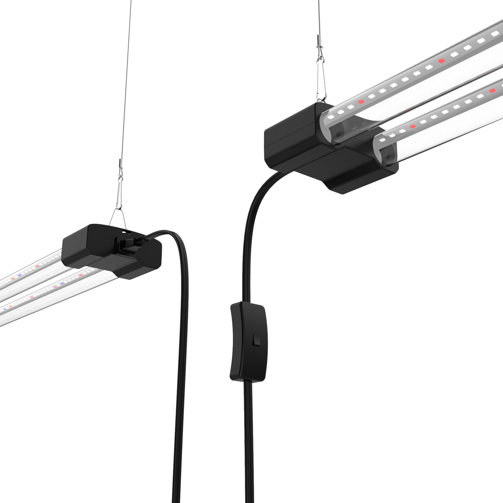 DYMOND Boostgro LED Grow Light - 3FT Full Spectrum, 5000K Daylight, 660nm Red, 450nm Blue, Black, Model DYGL36BLKS1