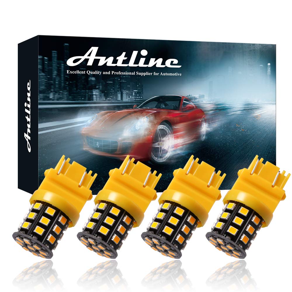 Antline 3157 3156 3057 4157 3056 LED Bulbs Amber Yellow, 12-24V Super Bright 1000 Lumens Replacement for Turn Signal Blinker Lig
