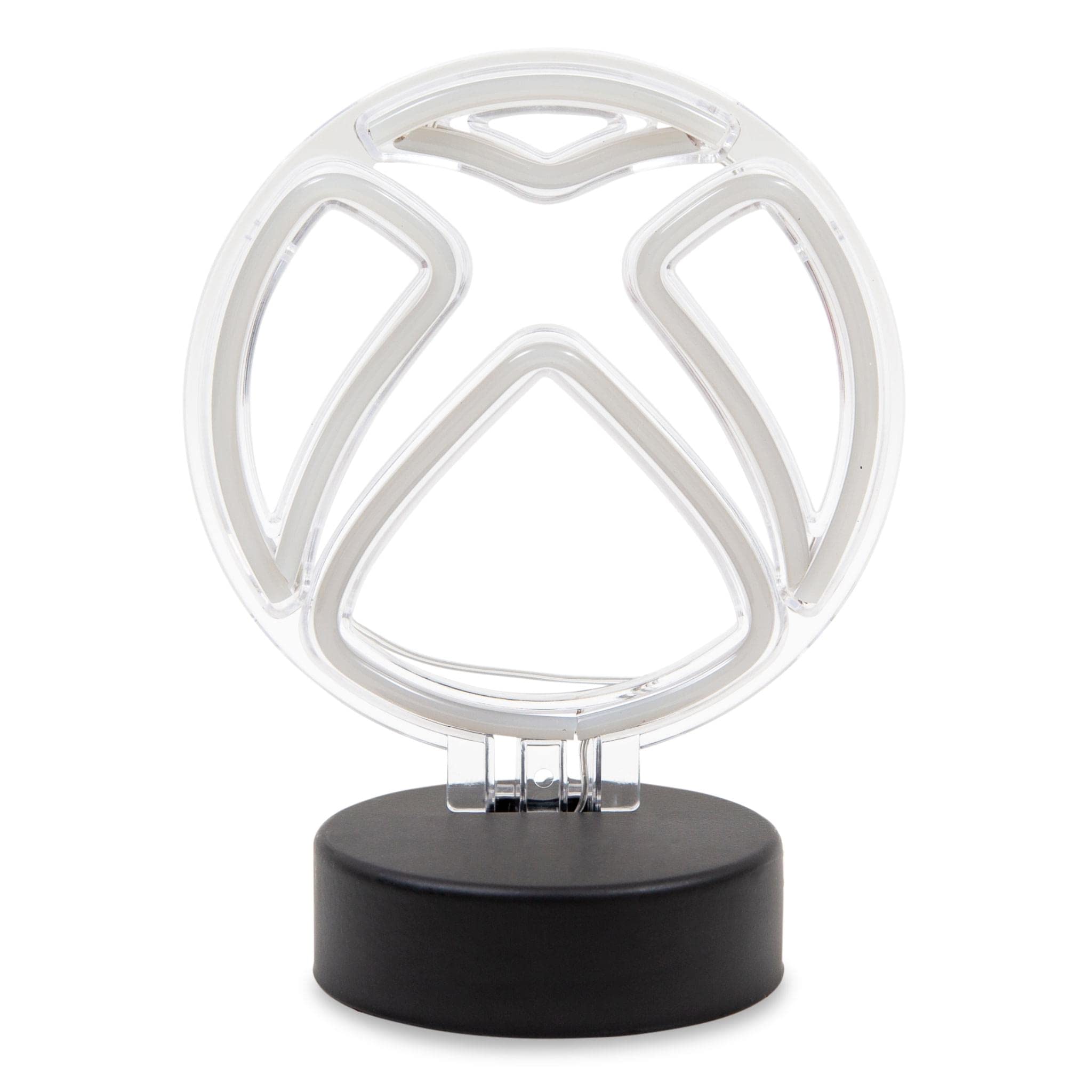 Xbox Logo White Neon Desk Lamp | Battery-Powered Mood Light For Table, Shelf | 9 Inches Tall