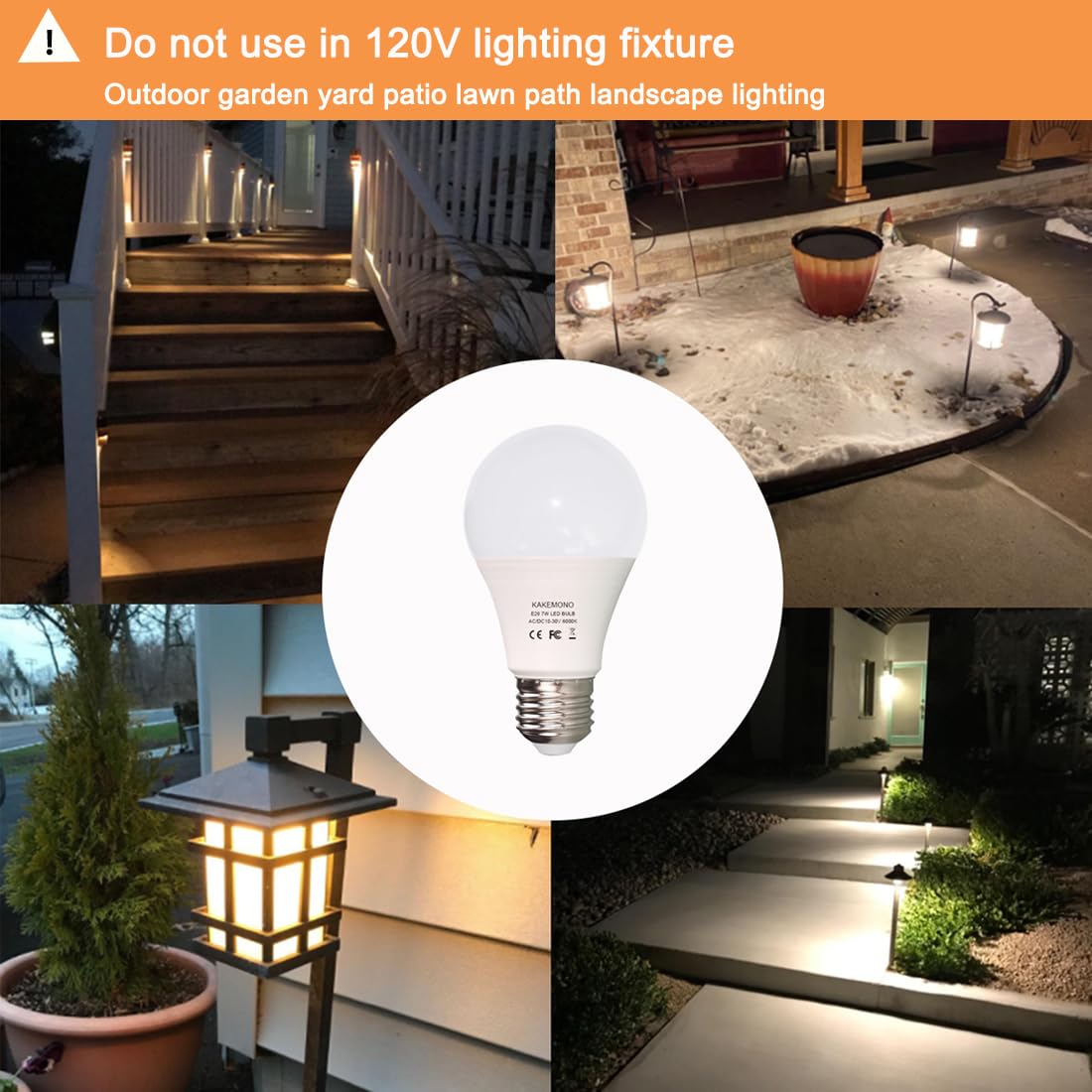 LEMENG 12V LED Light Bulb, 7W 630Lm, E26 Base, 2700K Warm White, 6 Pack, Low Voltage, Ideal for Off-Grid Solar