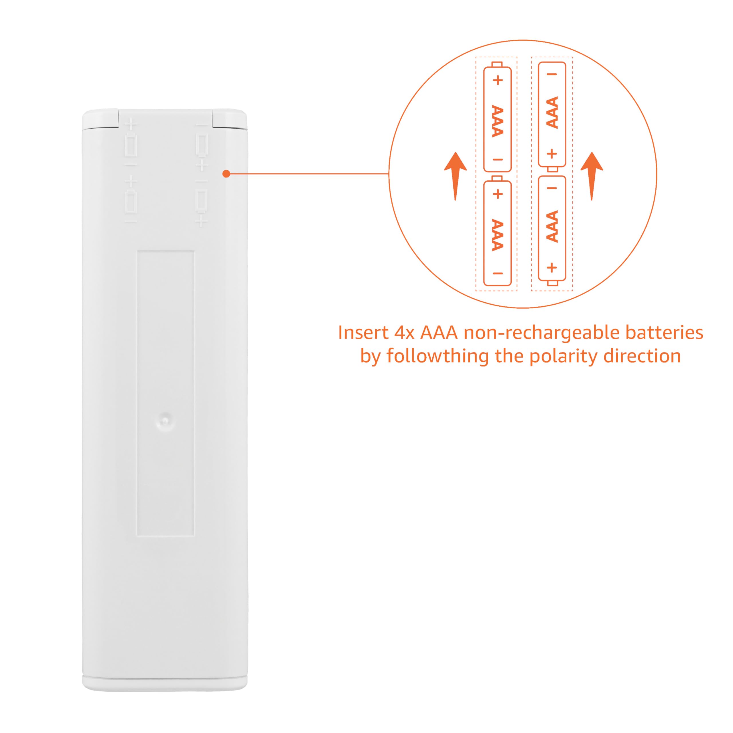 Amazon Basics LED Stick On Lights, Wireless Motion Sensing, 2 Pack, White, Model 59428, Battery Operated, Portable Under Cabinet Lighting