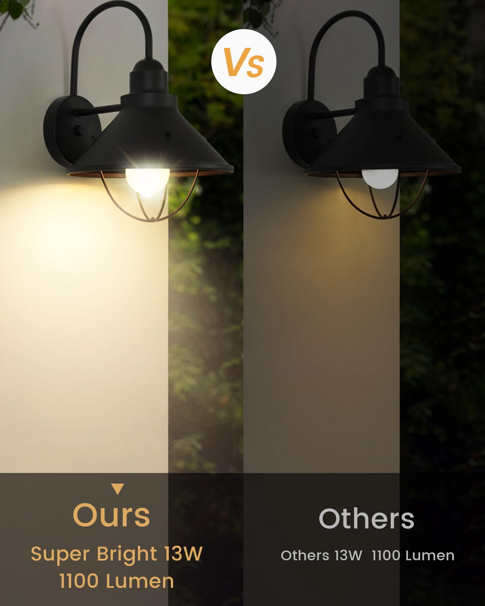 Alexpex Motion Sensor Light Bulbs, 13W(100W Equivalent) 1100Lm Motion Activated Auto Dusk To Dawn Led Bulb, A19 E26 2700K Soft W