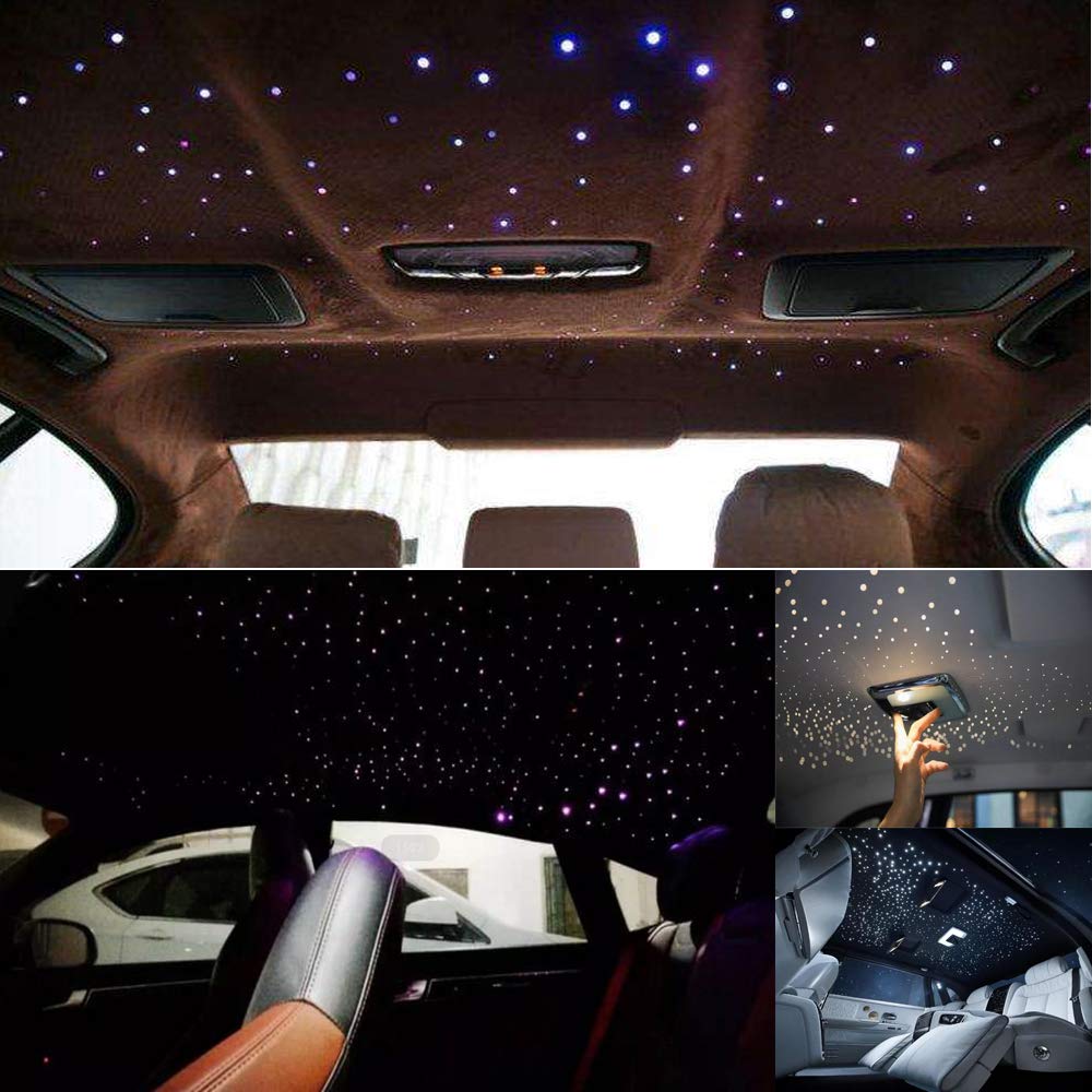 Akepo 10W Fiber Optic Lights Kit - Twinkle, App Control, Music Effect, 375Pcs 9.8Ft Rgbw, Multi-Color For Car & Home Use