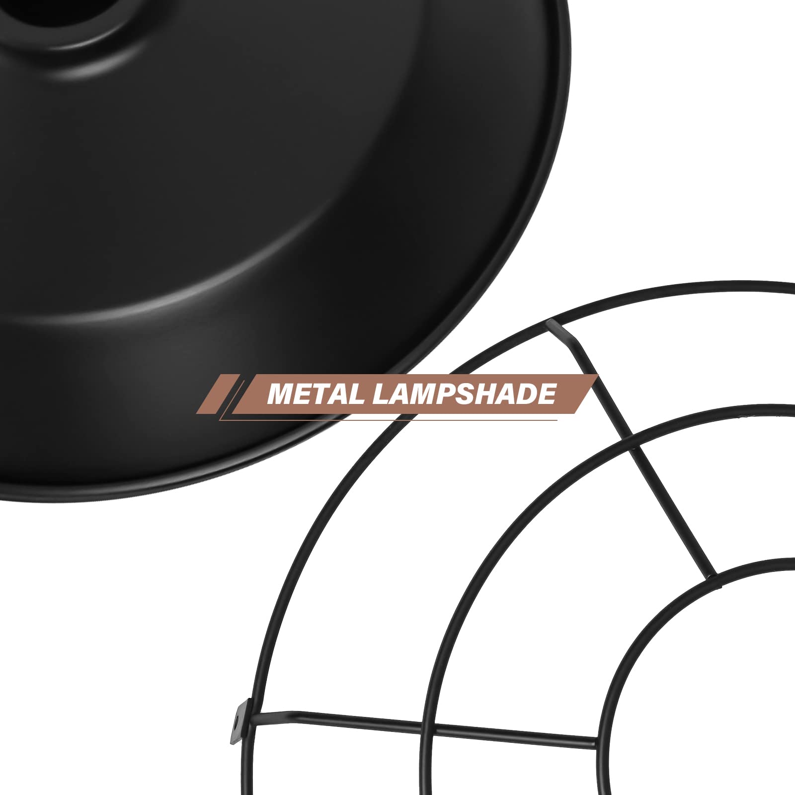 Kighsin Farmhouse Black Metal Wire Cage Plug In Pulley Pendant Lights With 19.4Ft Adjustable Cord On/Off Switch, Industrial Vint