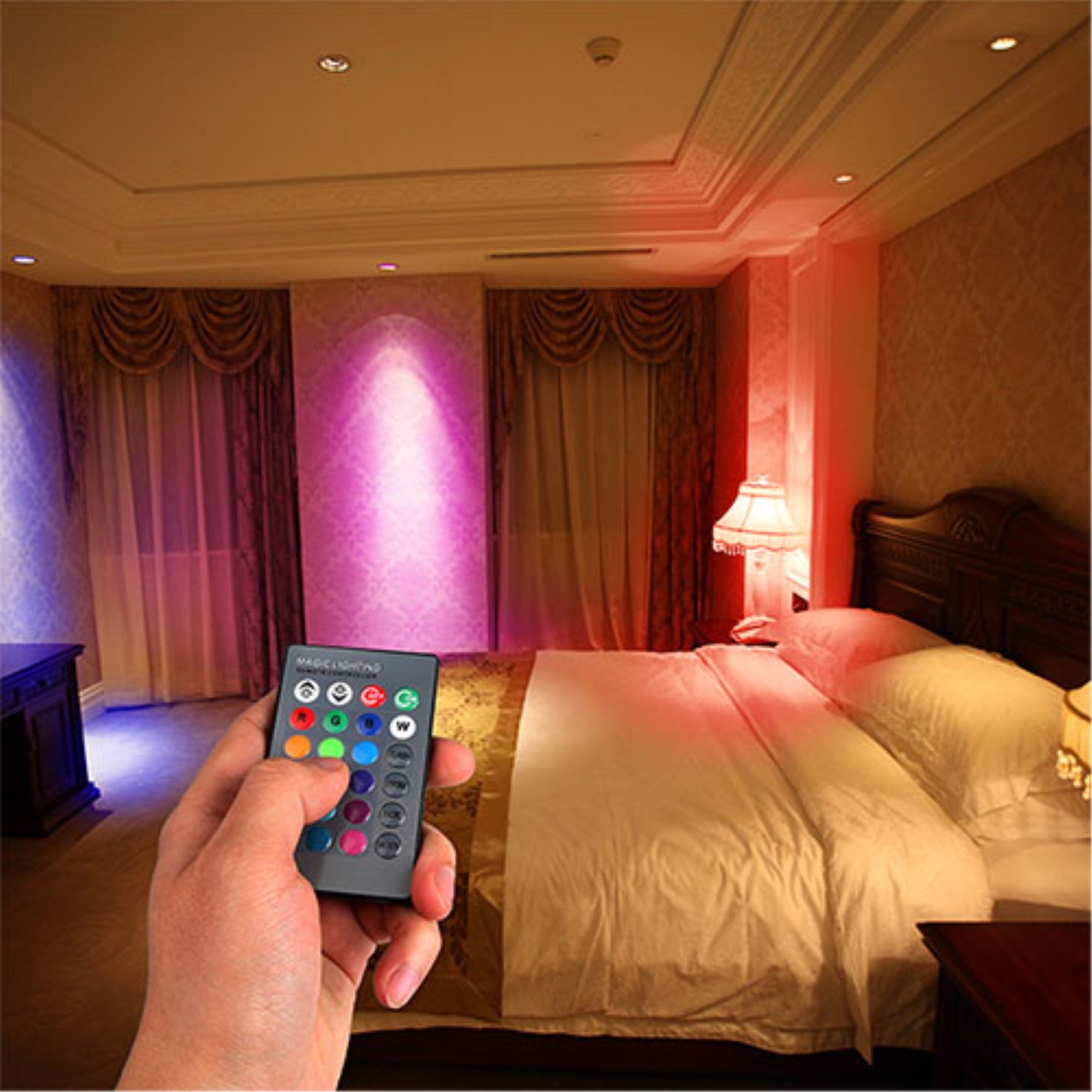 Gpct Imountek E27 Rgb Led Light Bulb, 3W Color Changing With Ir Remote Control - 16 Colors