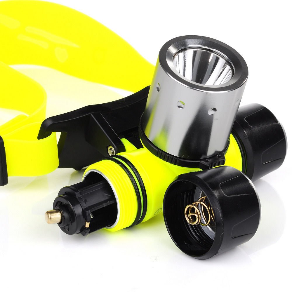 Goldengulf Headlamp 1200 Lumen Waterproof Flashlight Pocket Size Yellow GG6690