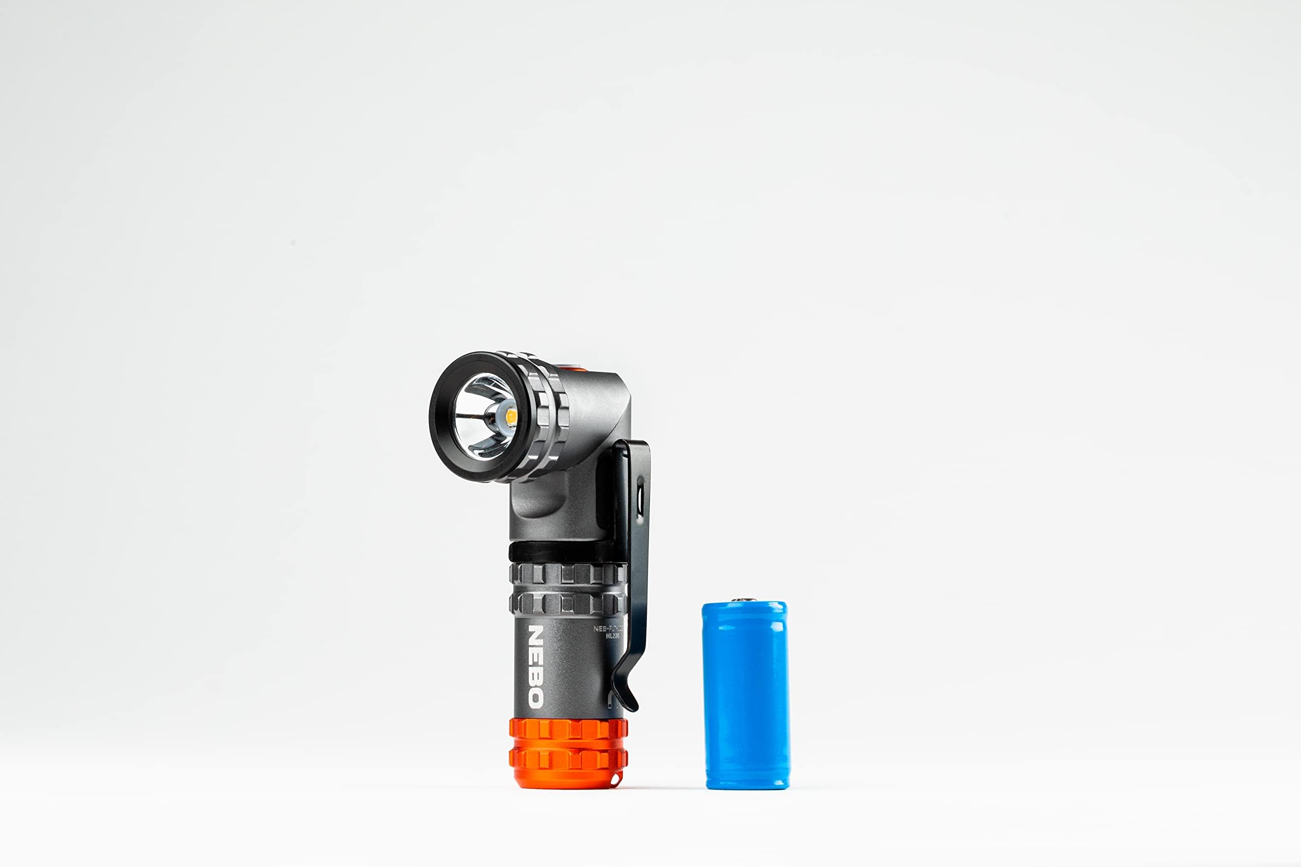 NEBO Franklin Swivel Flashlight - 600 Lumen, Rechargeable, Storm Gray, Compact Design, Model NEB-FLT-1023