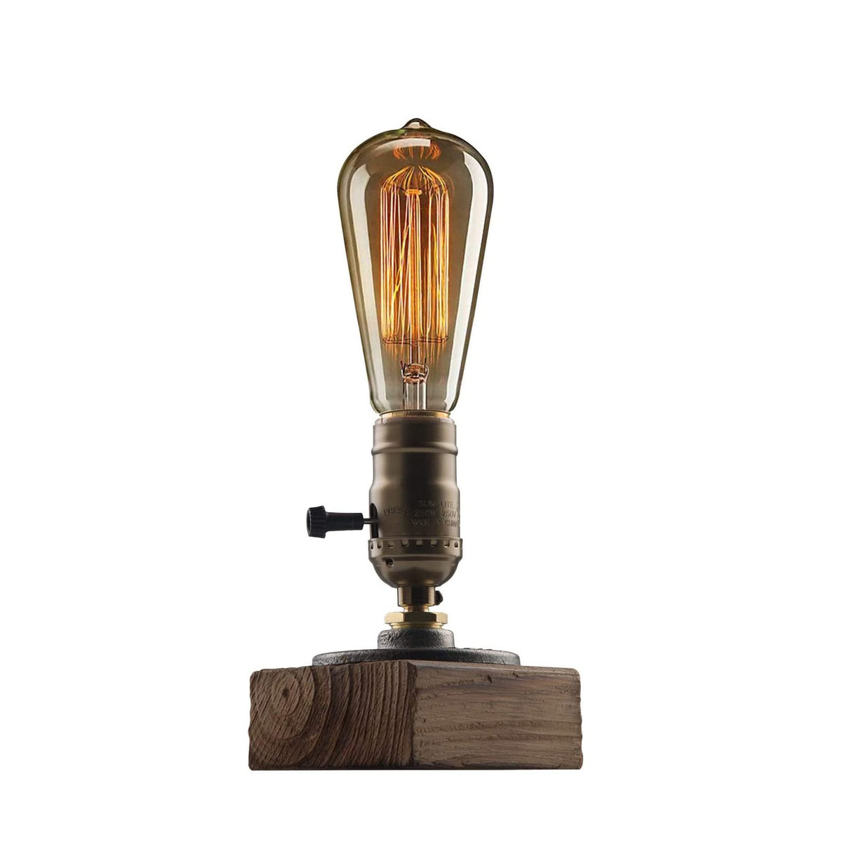 Xihome Industrial Steampunk Desk Lamp,Vintage Steam Punk Piping Table Top Lamp,Antique E26 Small Edison Bulb Iron Retro Lamps Wi