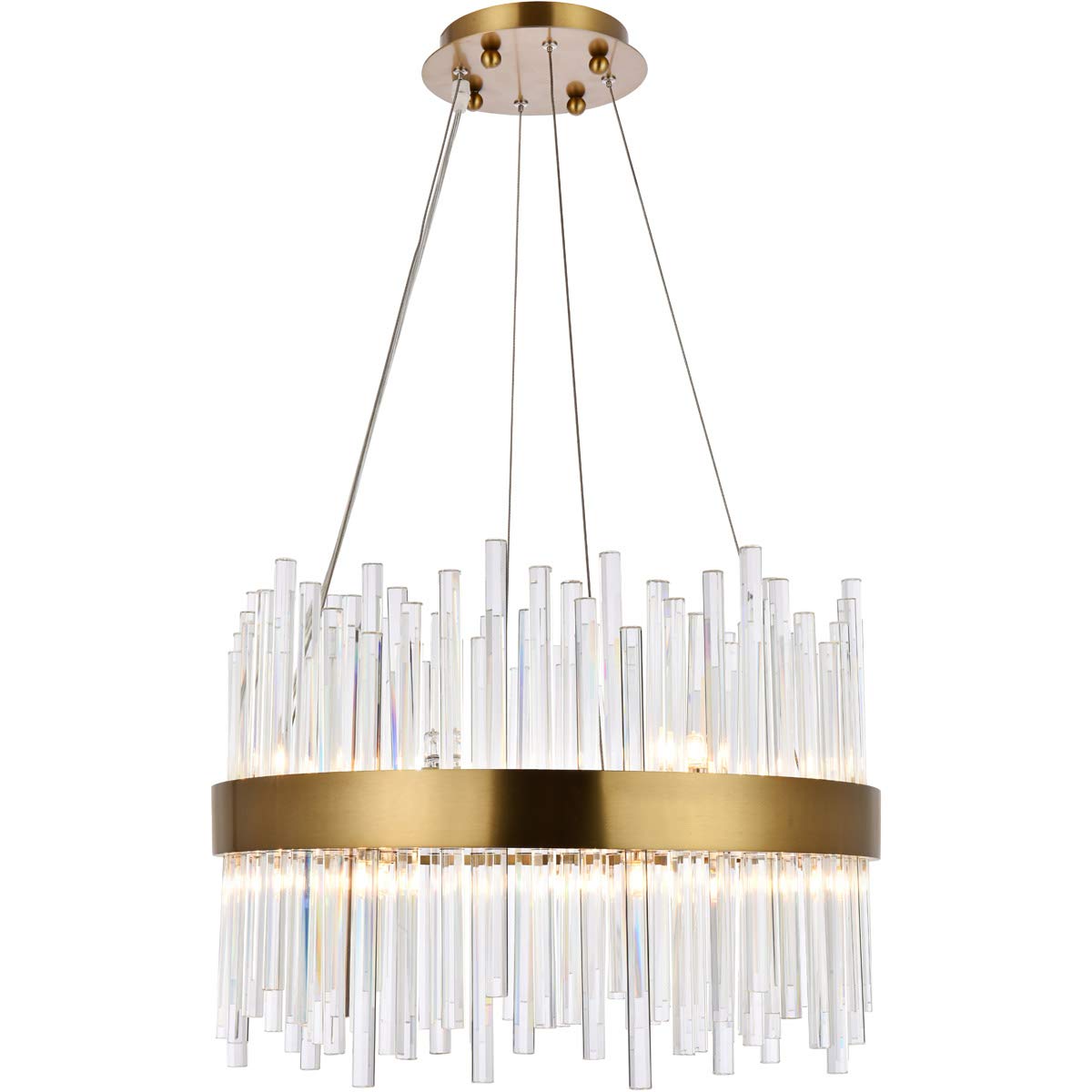 Elegant Lighting Indoor Modern Home Decorative Bright Dallas 14 Light Gold Chandelier Clear Royal Cut Crystal
