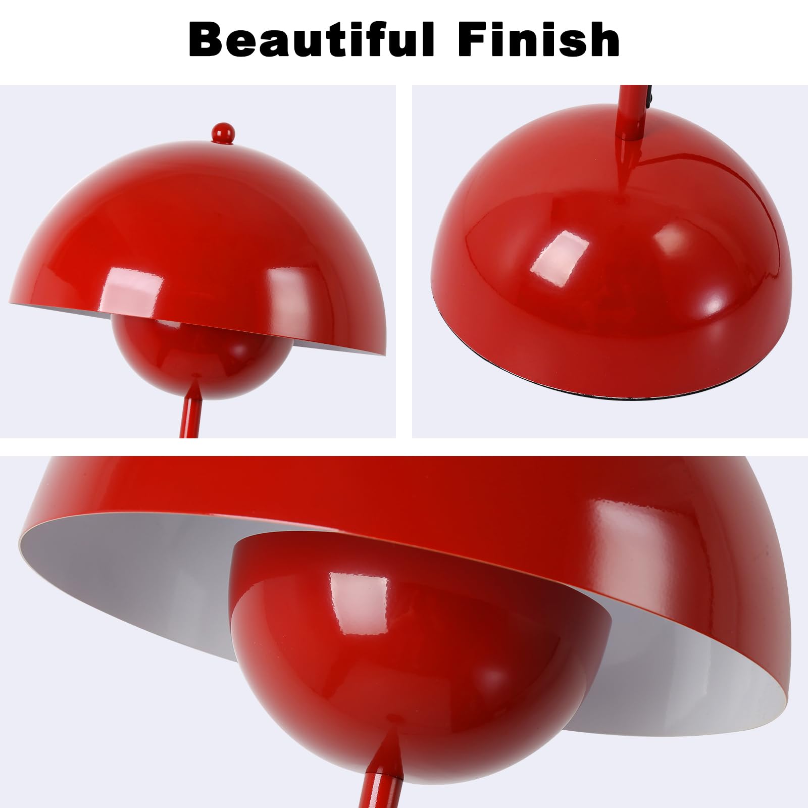 COSYLUX Modern Floor Lamp - Industrial Metal Shade, Dark Red, Tall Standing Design for Living Room, Bedroom, Office, Nursery