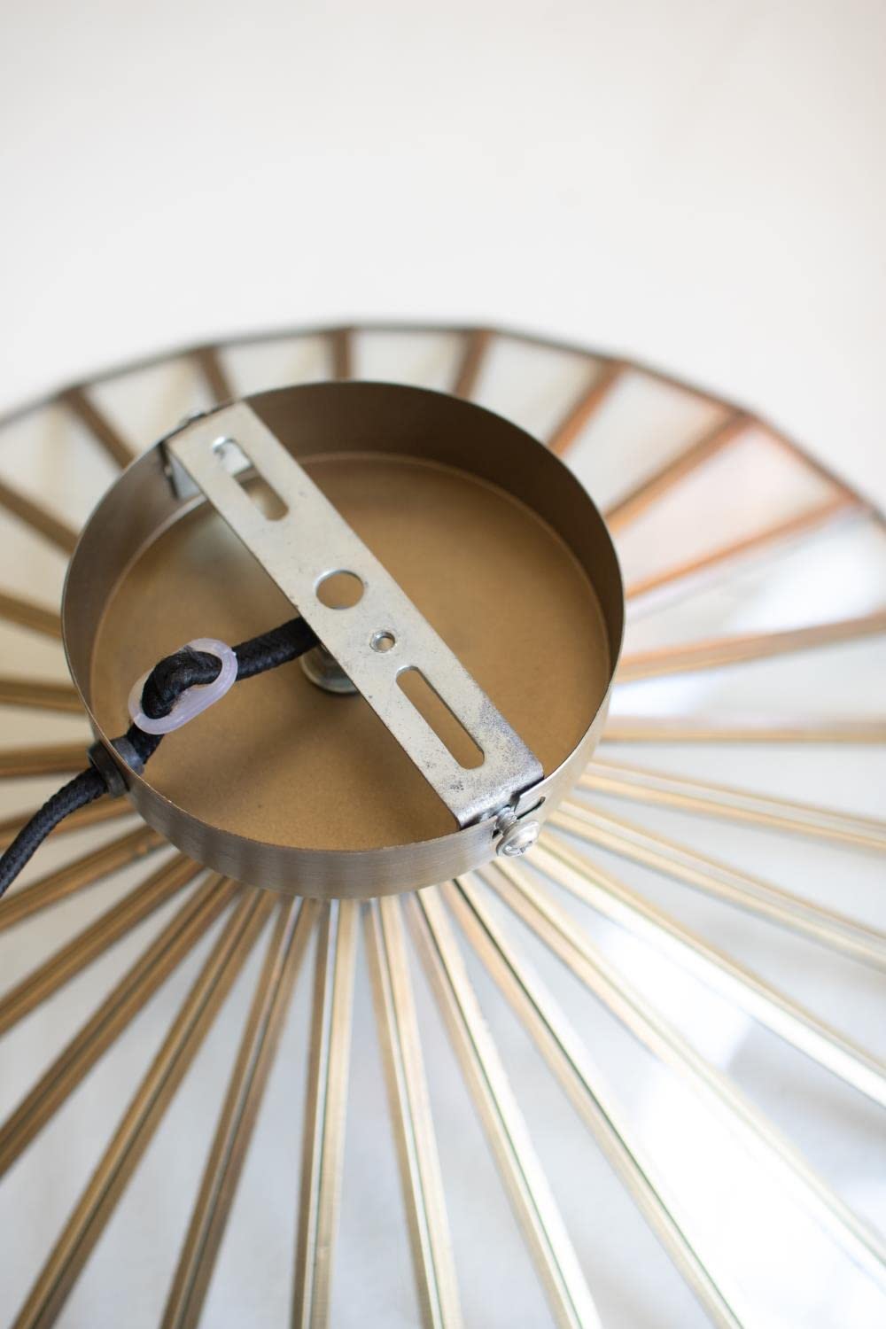 Kalalou Nep1052 Glass And Iron Wall Lamp