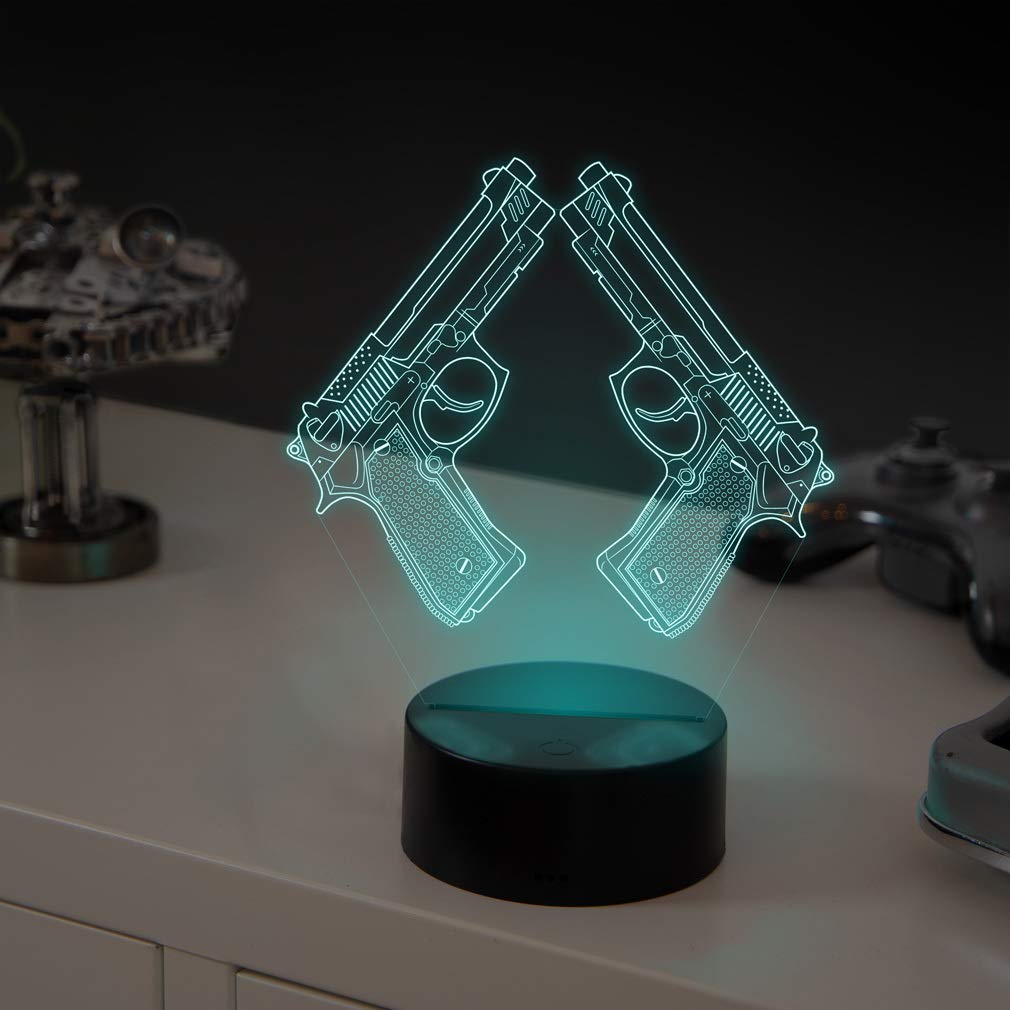 YTDZLTD 3D   Lamp - 16 Colors Changing, USB Powered, Remote Control, Clear Optical Illusion Desk Light
