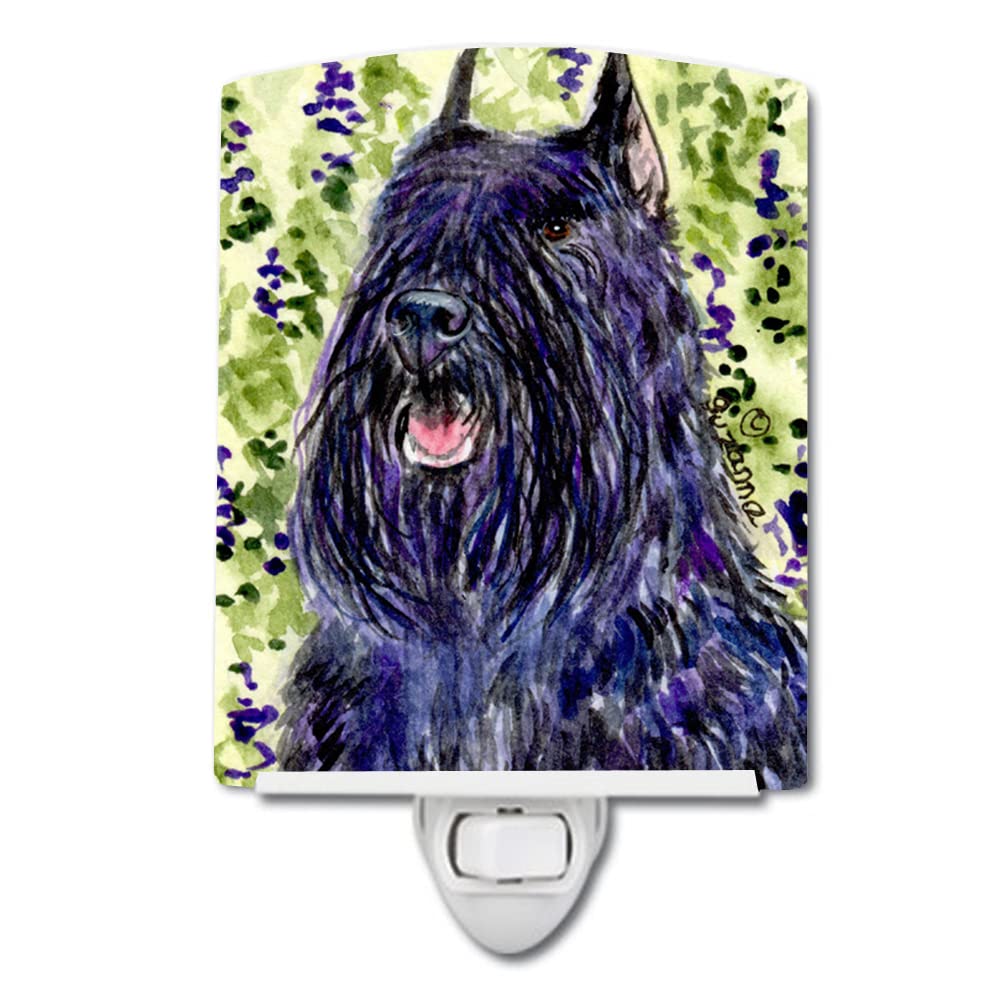 Caroline'S Treasures Ss8853Cnl Bouvier Des Flandres Ceramic Night Light Compact, Ul-Certified, Ideal For Bedroom, Bathroom, Nursery, Hallway, Kitchen, 6X4X3, Multicolor