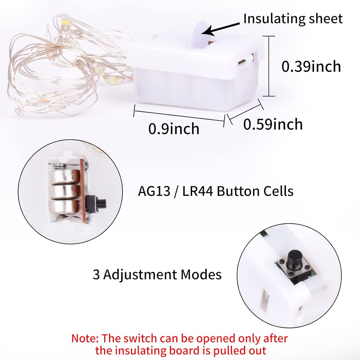 Niumowa LED Fairy Lights - 20 Warm White LEDs, 2M Battery Operated Mini Fairy Lights for Decorations, Model CR3200