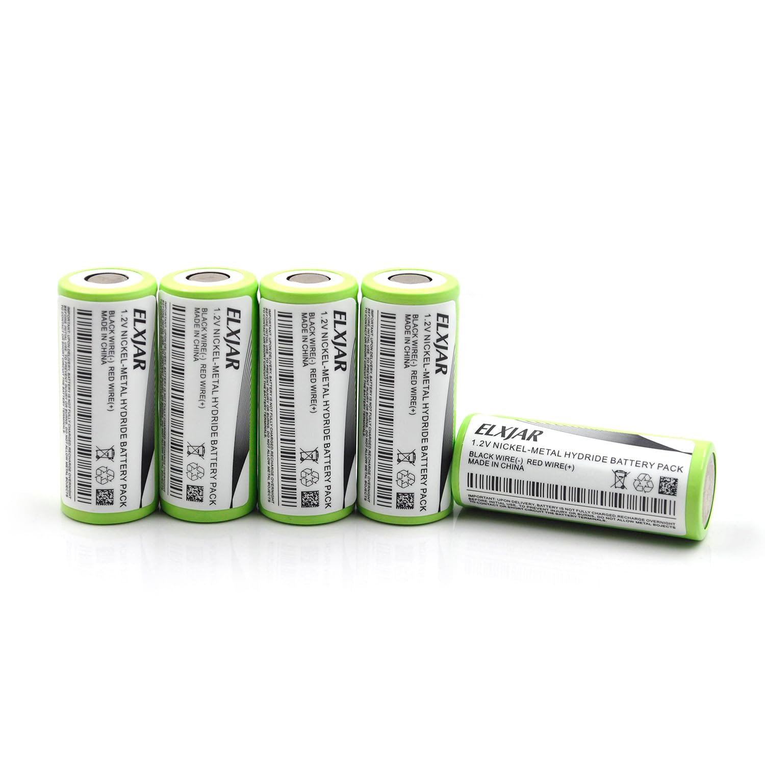 Yutsujo (5-Pack) 1.2V 2000Mah 4/5A Ni-Mh Battery Pack For Lithonia Elb-1210N Elb-1201N Kr-1500Aul Kr1100Ae Kr-1200Aul Asc0086 Exit Sign Emergency Light