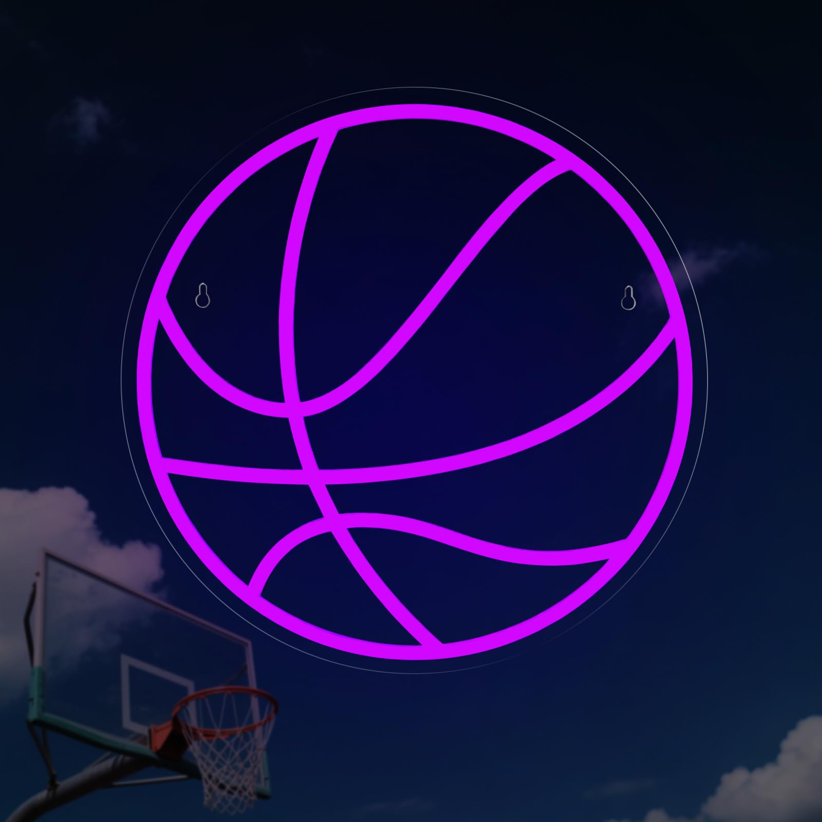 Basketball Neon Sign Sport Led Basketball Light For Wall Decor Dimmable Sign Birthday Kids Christmas Gift Fans Sport Room Bedroom Decor For Boys