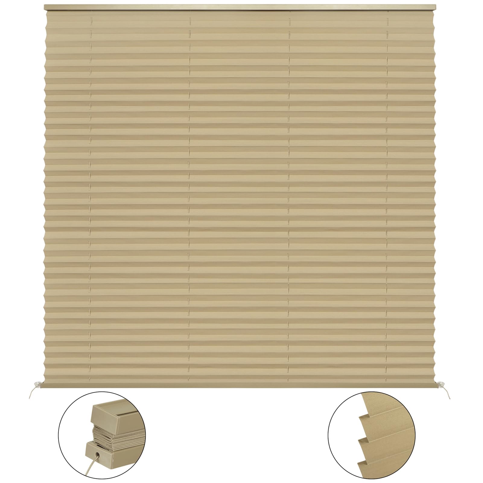 Rv Blinds For Camper Window, Rv Shades Window Pleated Shades,Camper Blinds For Travel Trailer Motor Coach Motorhome-38 W X 38''