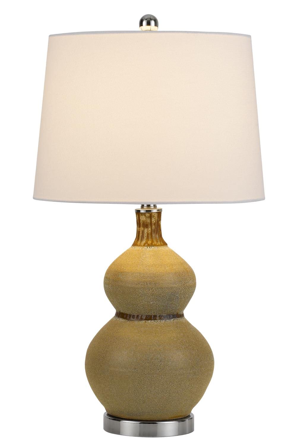 Cal Lighting BO-2921TB-2 Transitional Two Light Table Lamp from Sion Collection in Pewter, Nickel, Silver Finish, 15.00 inches