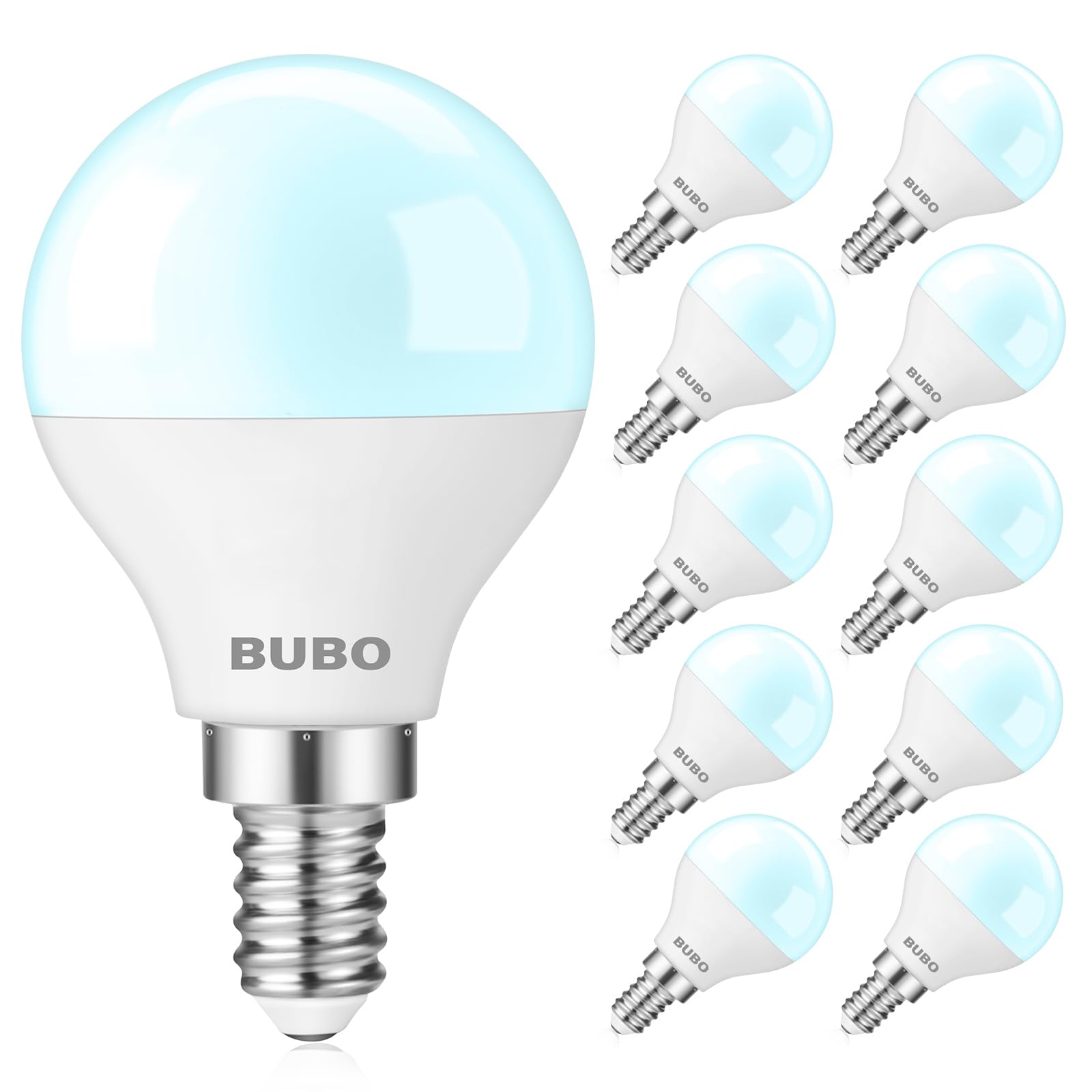 Bubo Ceiling Fan Light Bulbs 60 Watt Equivalent, 5.5W E12 Led Bulb Daylight 5000K, Fan Light Bulb, Small Base Led Light Bulbs 12