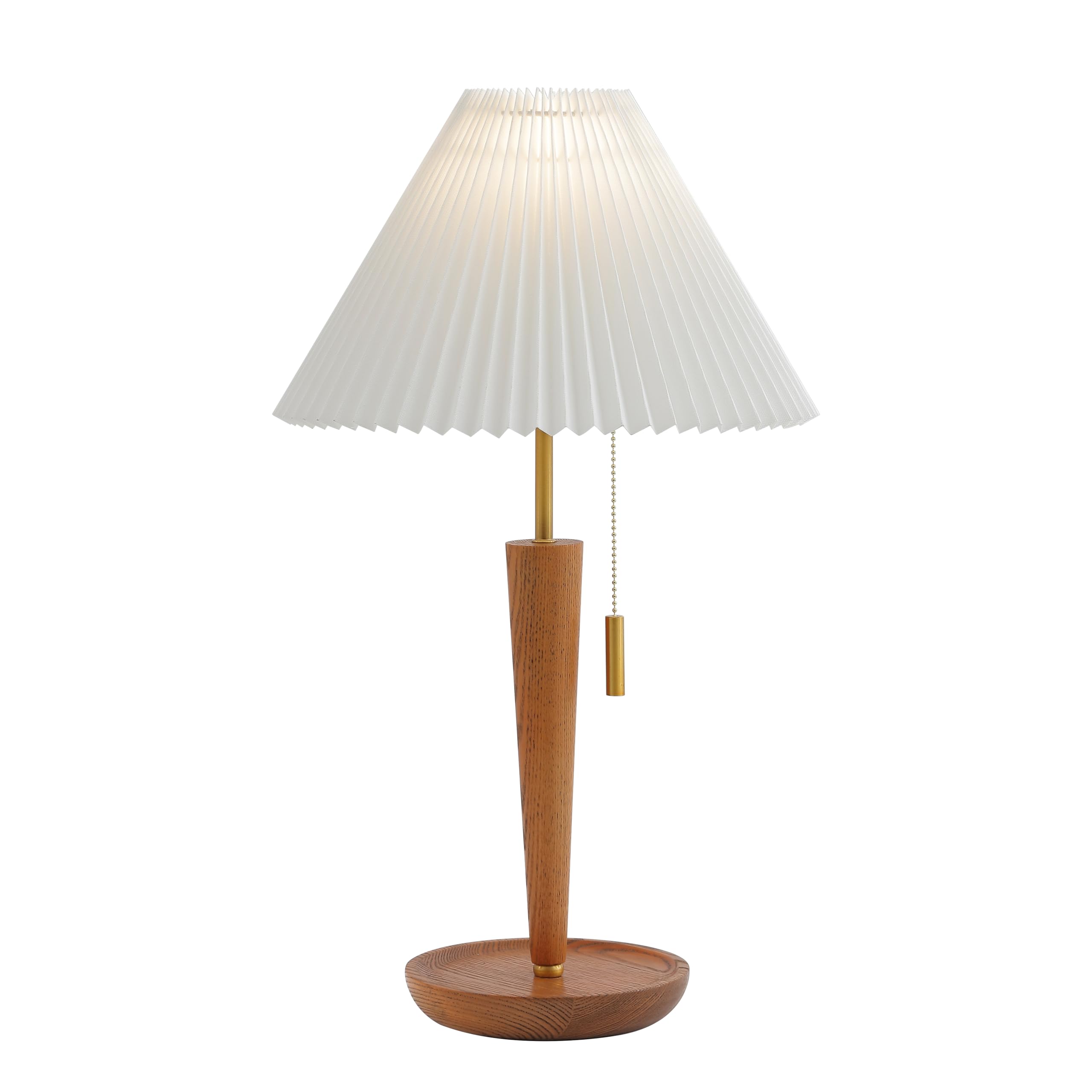 SAFAVIEH Lighting Collection Ronny Wood Finish 23-inch Table Lamp (LED Bulb Included)