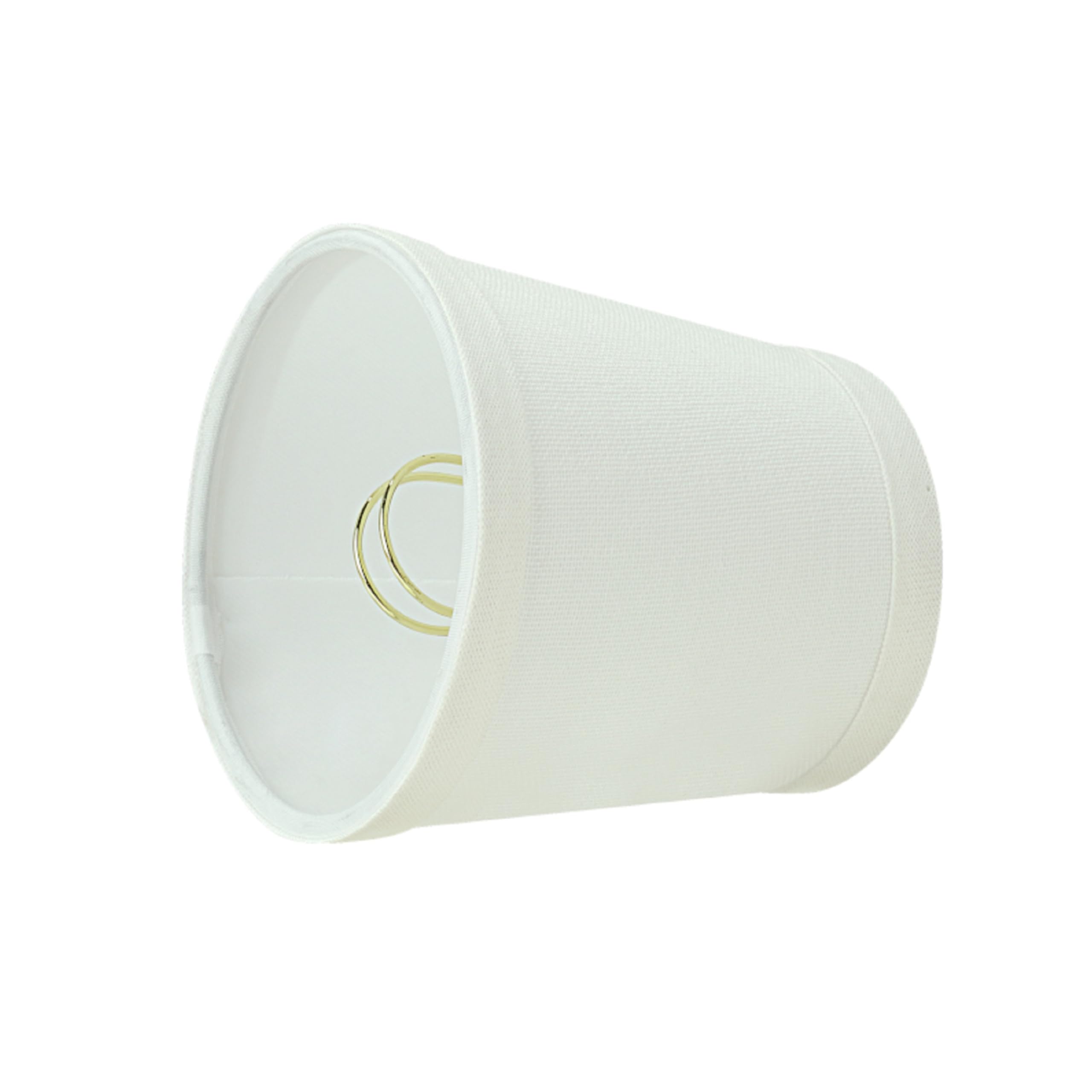 Aspen Creative 32719-2A, Empire Clip-On Chandelier Lamp Shade, White, 3&quot; Top X 4&quot; Bottom X 4&quot; Slant Height, Set Of 2