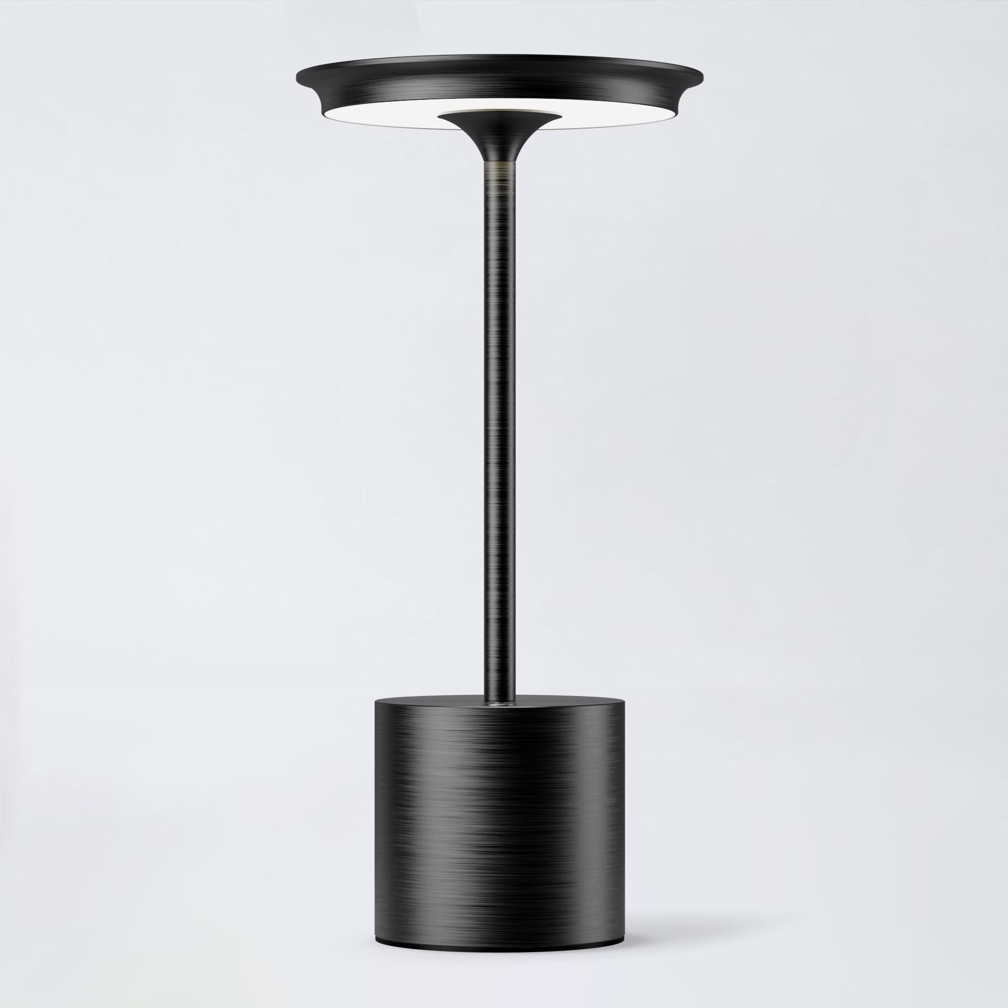Sikevht Cordless Table Lamp, LED Light, 6000mAh Battery, 3 Color Dimming, Black, Model S823
