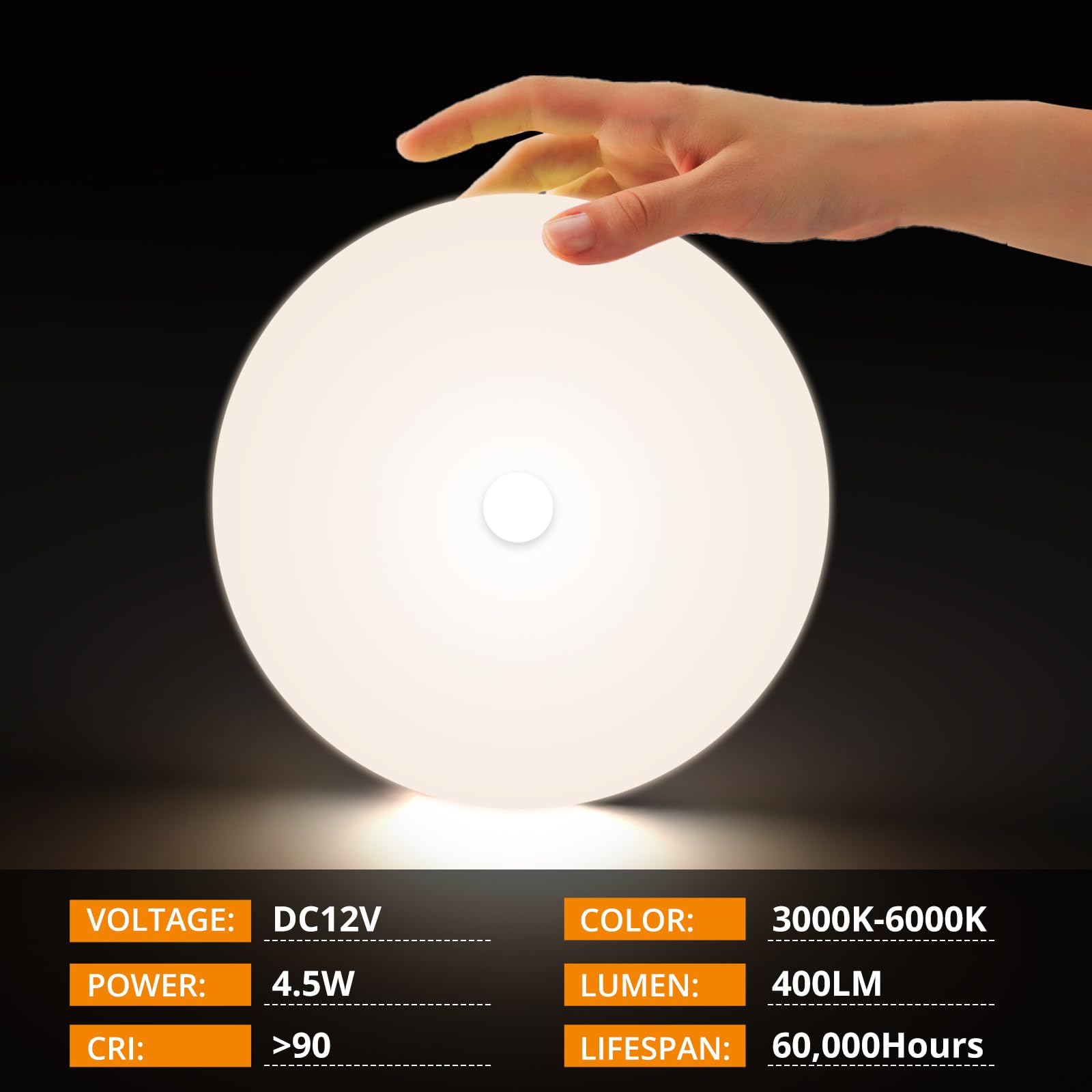 Gzv Rv Lights Interior, 12V Rv Led Lights Interior, 4.5 Rv Led Ceiling Puck Lights Interior 12V, 3 Color Rv Accessories For Insi