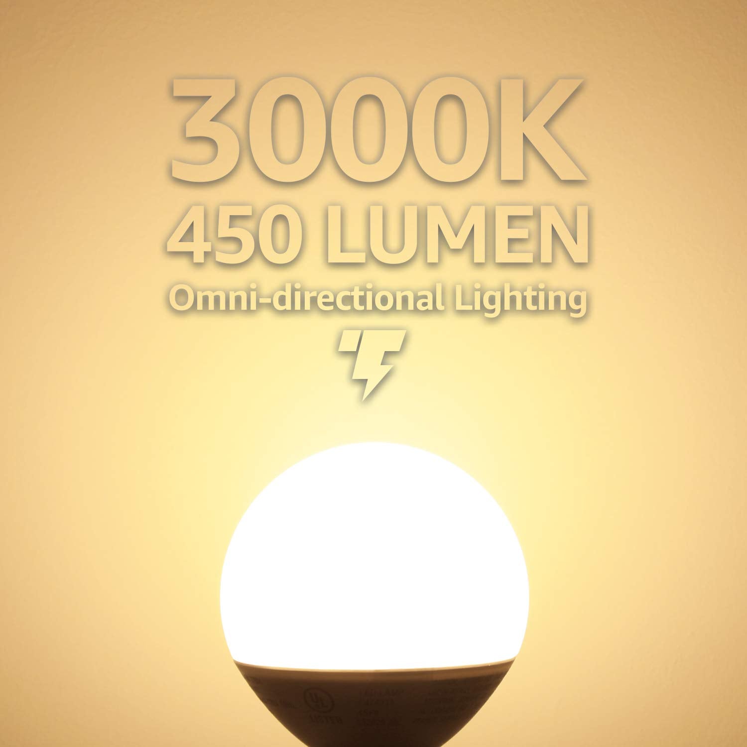 TORCHSTAR G25 LED Vanity Globe Light Bulbs, 6W (40W Equivalent), 450LM, Dimmable, Warm White (3000K), Pack of 6, E