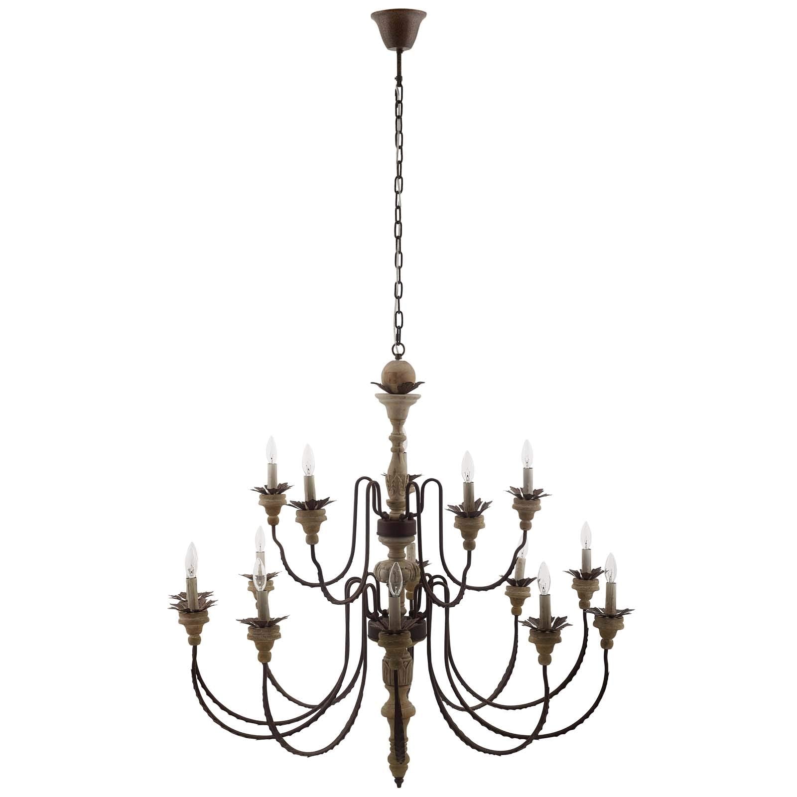 Modway Nobility Vintage French Pendant Ceiling Light Candelabra Chandelier
