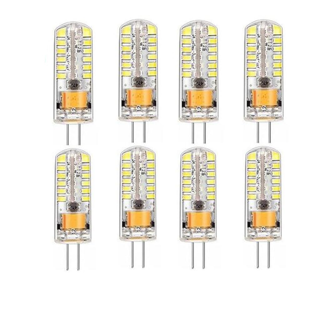 12 Pack 110V- 130V G4 LED Bulb Dimmable 3W(20W 30W Halogen Equivalent) Warm White 3000K/ White 5000K Lamp (Cannot be Used at Low