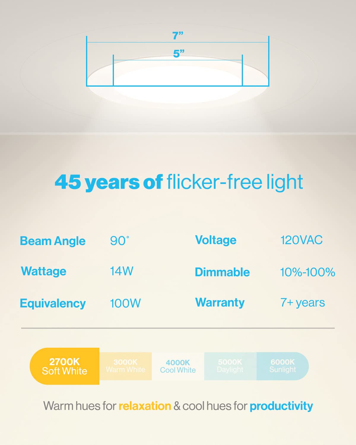 Sunco Lighting 16 Pack 6 Inch Ultra Thin Led Recessed Ceiling Lights, Smooth Trim, 2700K Soft White, Dimmable, 14W=100W, Wafer Thin, Canless With Junction Box - Energy Star