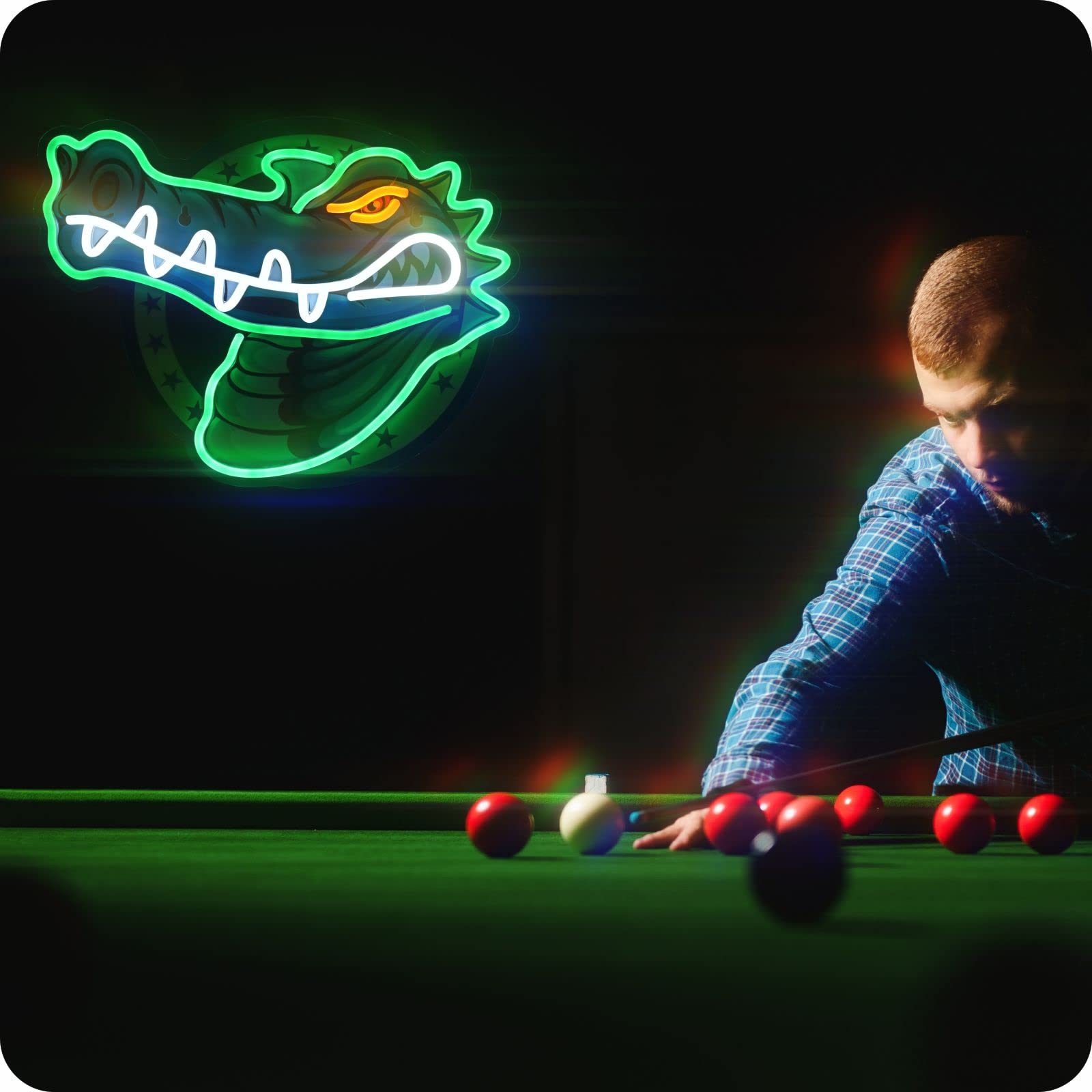 Alligator Neon Signs, Crocodile Neon Sign For Wall Decor, Usb Led Neon Sign, Bar Pub Store Club Garage Bedroom, Home Artwork (Alligator)