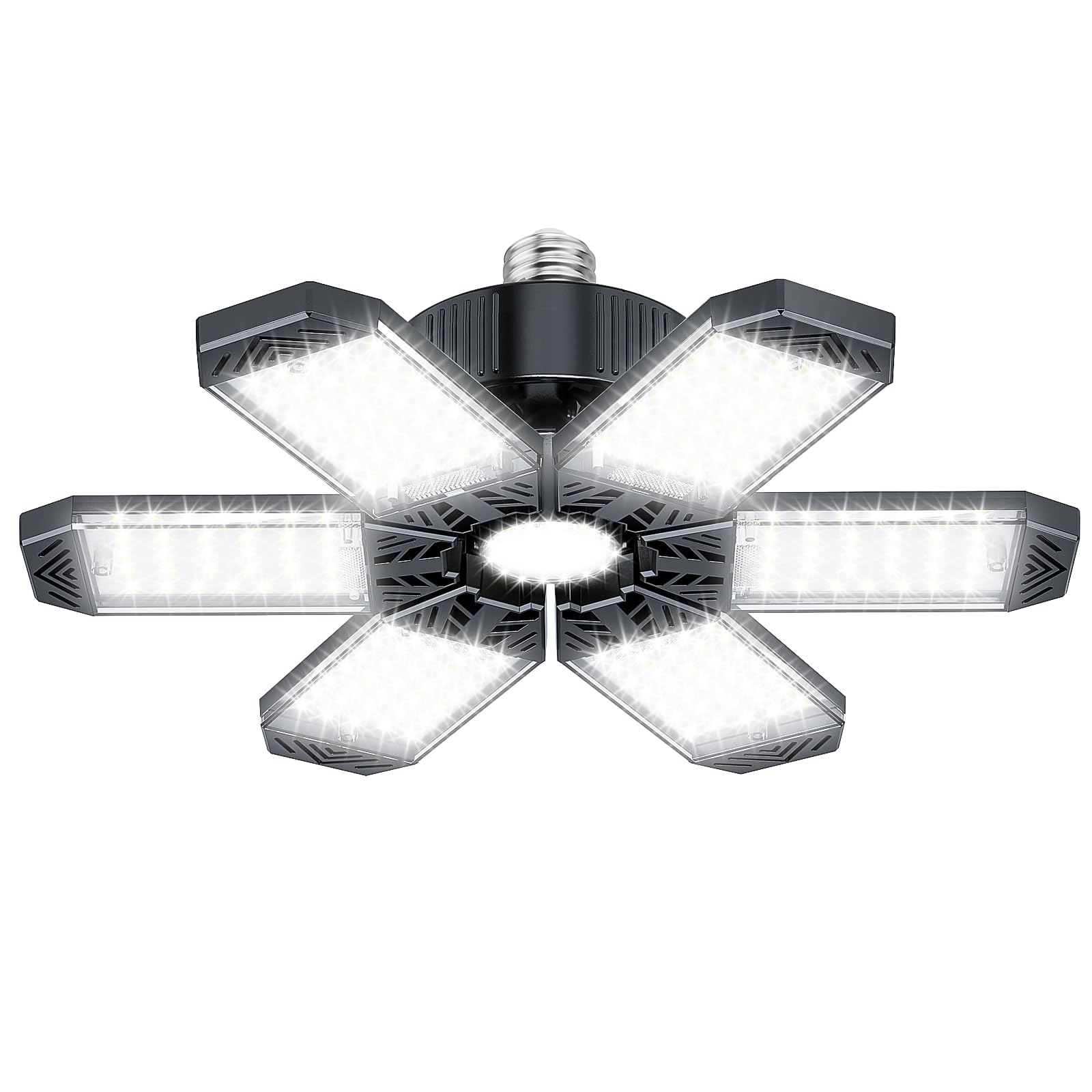 XINGHUANLIT LED Garage Light - 200W 6500K Garage Lighting with 6+1 Deformable Panel, Screw in Garage Lights Ceiling LED fit for 