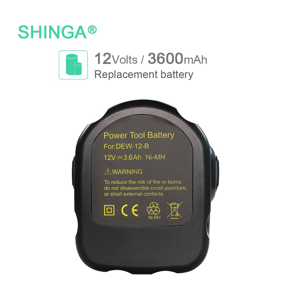 2 Pack 3.6Ah Ni-Mh For Dewalt 12V Battery Xrp Dw9071 Dw9072 Dc9071 De9037 De9071 De9072 De9074 De9075 Replacement For Dewalt 12