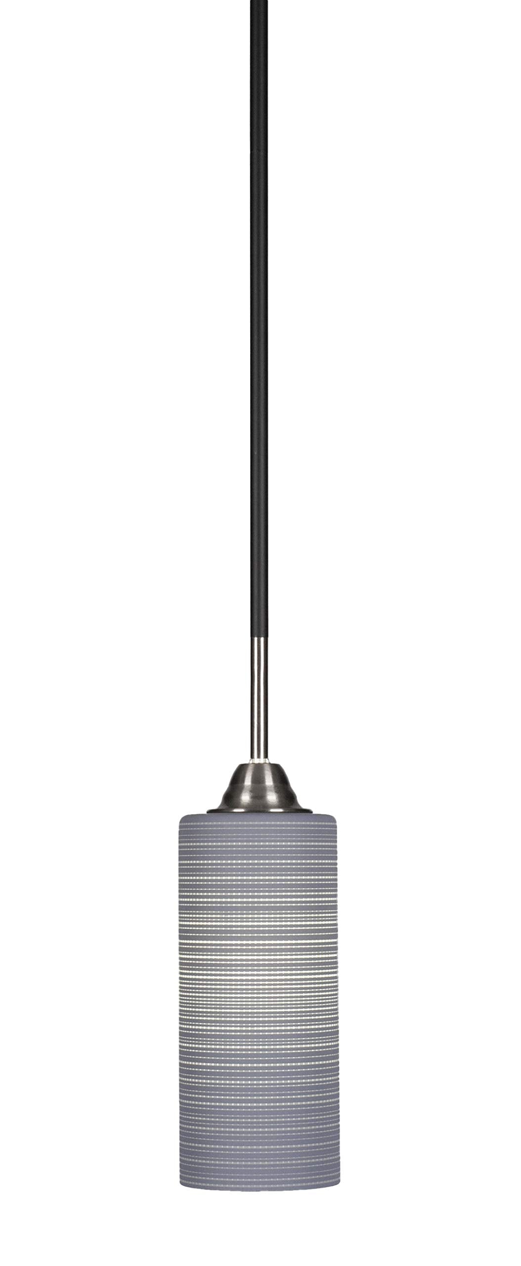 Toltec Lighting Paramount 1 Light Mini Pendant In Matte Black & Brushed Nickel (3401-Mbbn-4092)